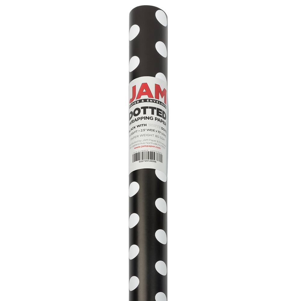 JAM Paper Polka Dot Gift Wrap Set