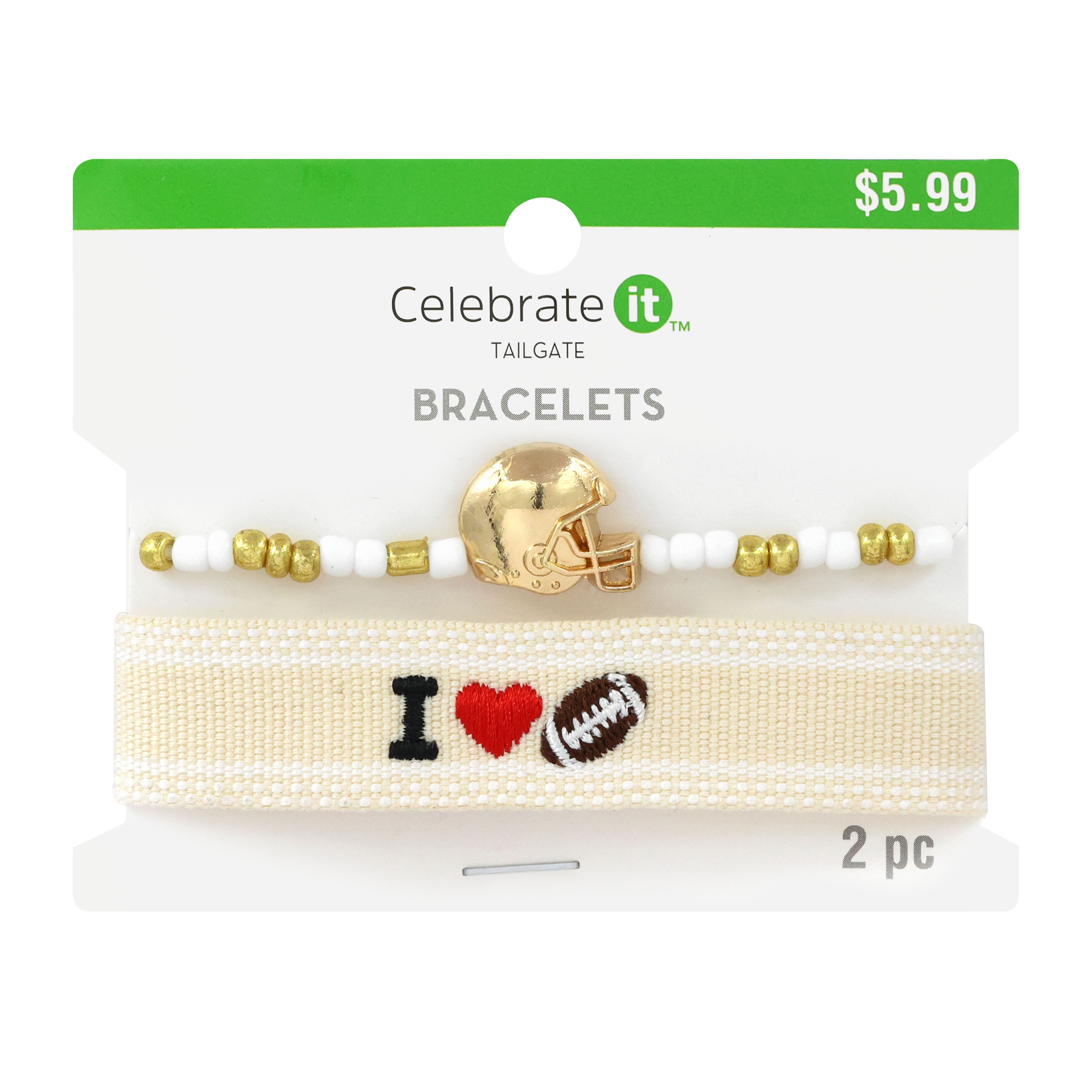 I Love Football Bracelet Set by Celebrate It&#x2122;