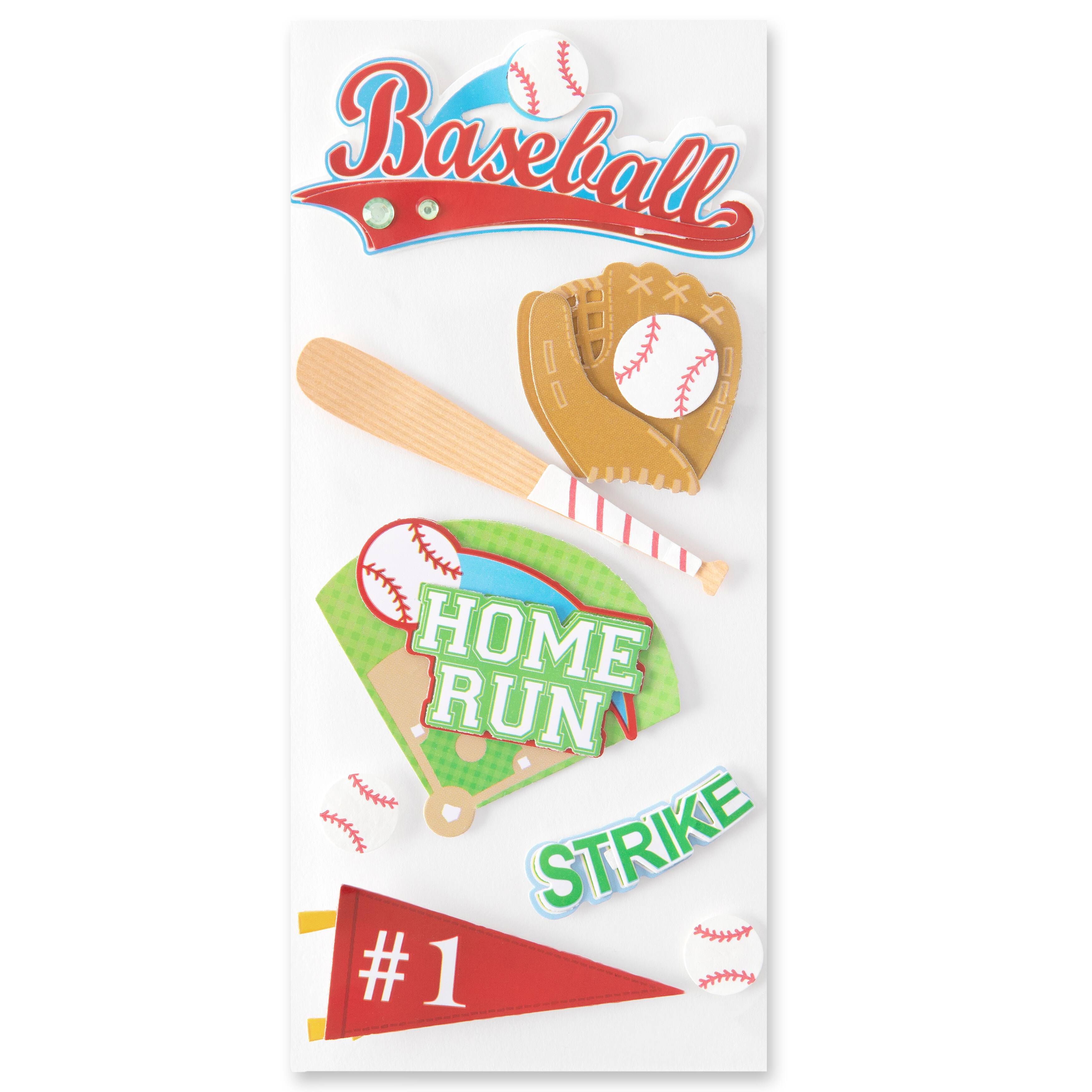 12 Pack: Baseball Dimensional Stickers by Recollections&#x2122;