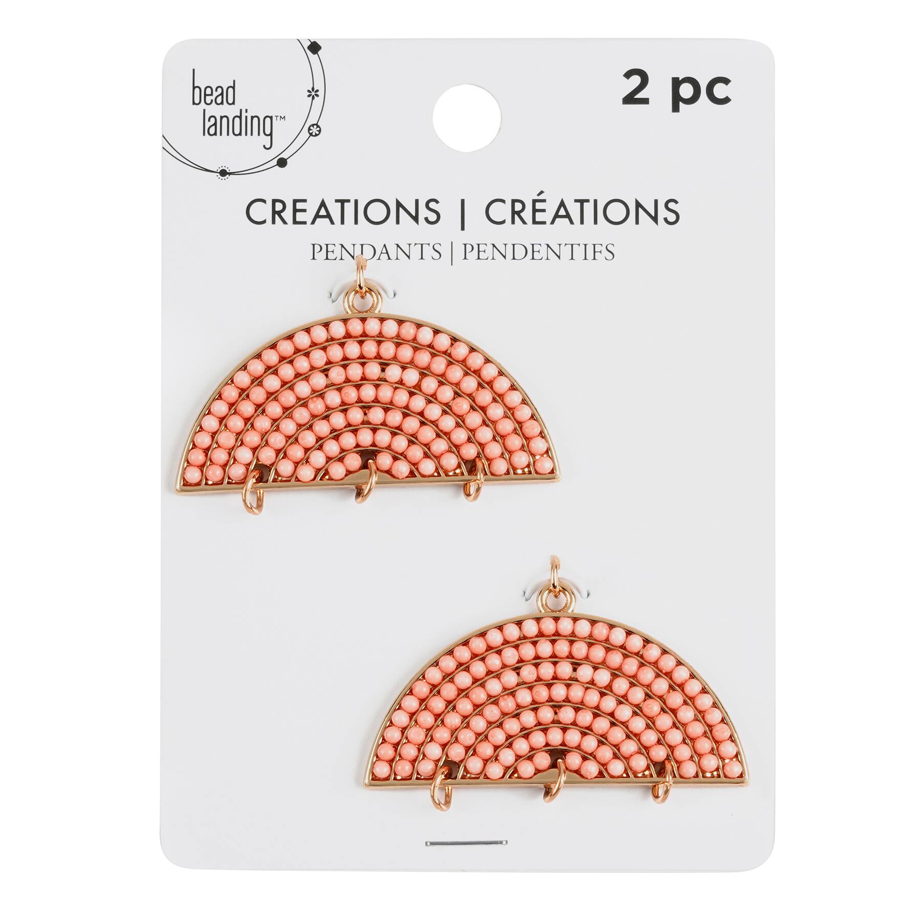 Creations Half Round Beaded Pendants by Bead Landing™