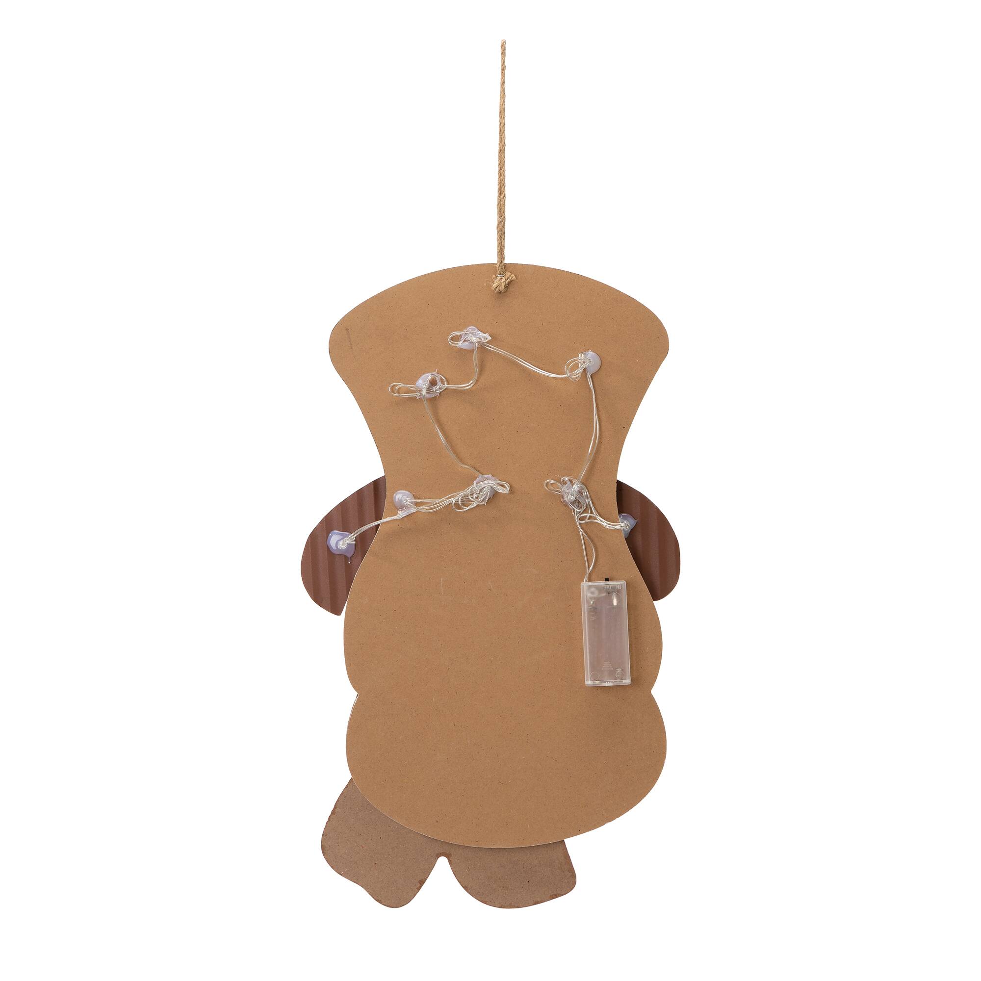 Glitzhome&#xAE; 19&#x22; Lighted Snowman Wall D&#xE9;cor