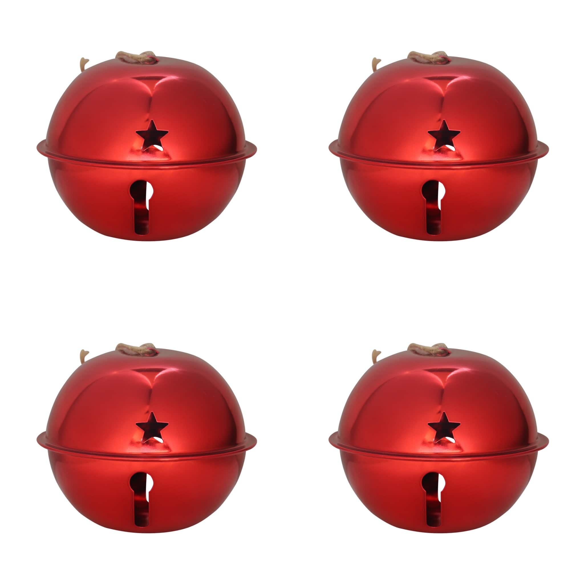 Haute Decor 4ct. 4.7&#x22; Nesting Jingle Bell Ornaments