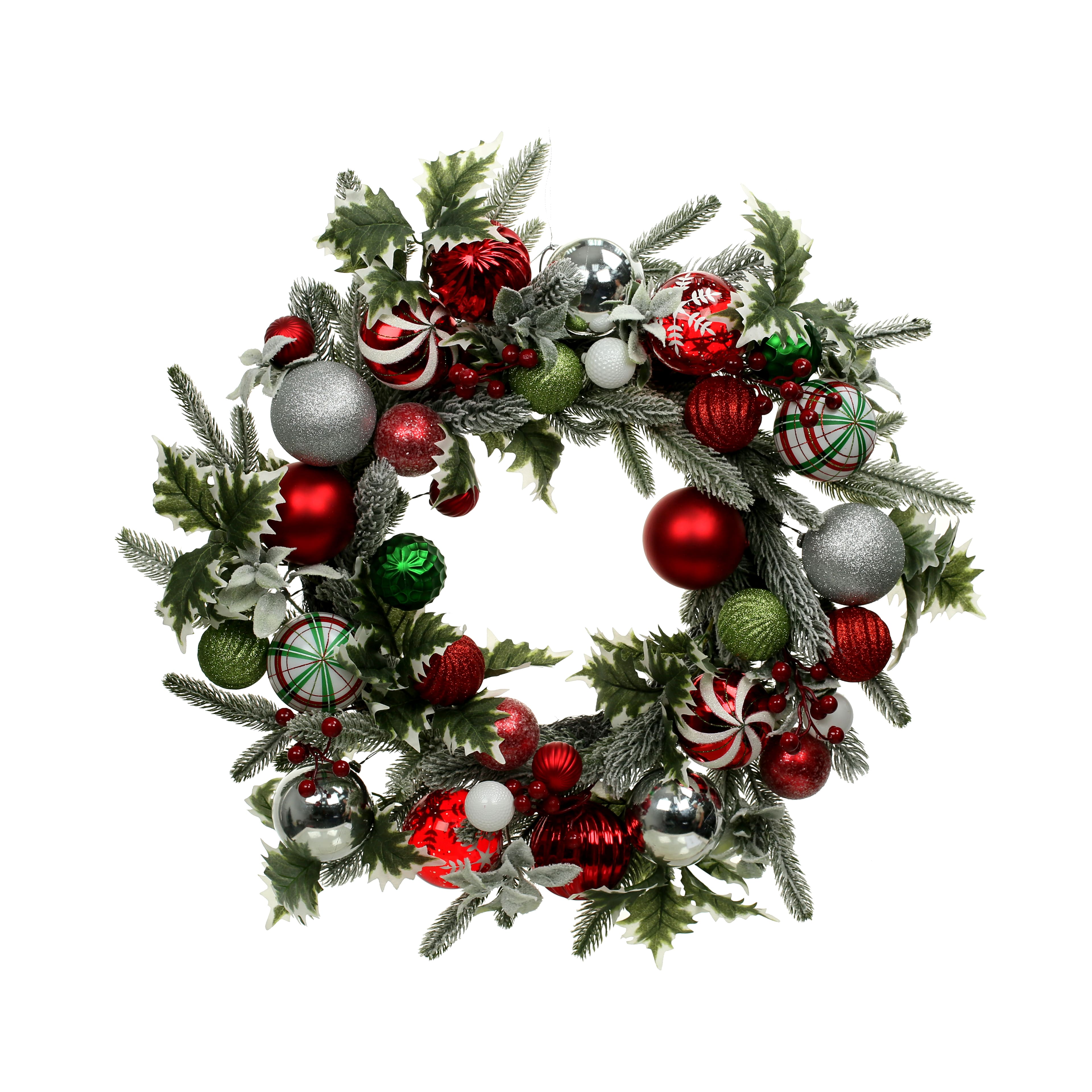 24&#x22; Pine &#x26; Ornament Wreath by Ashland&#xAE;