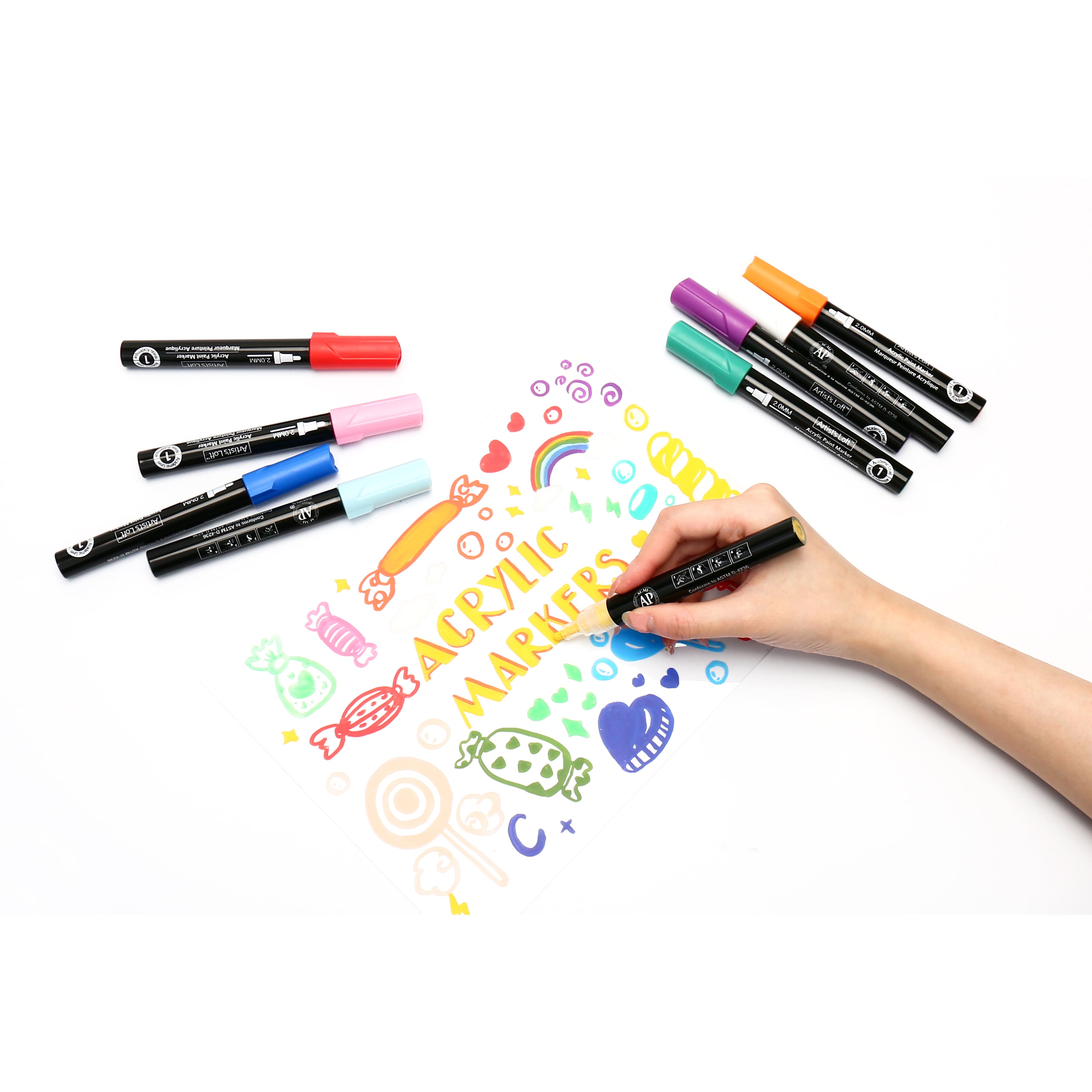 16 Colour Acrylic Paint Marker Set by Artist's Loft™