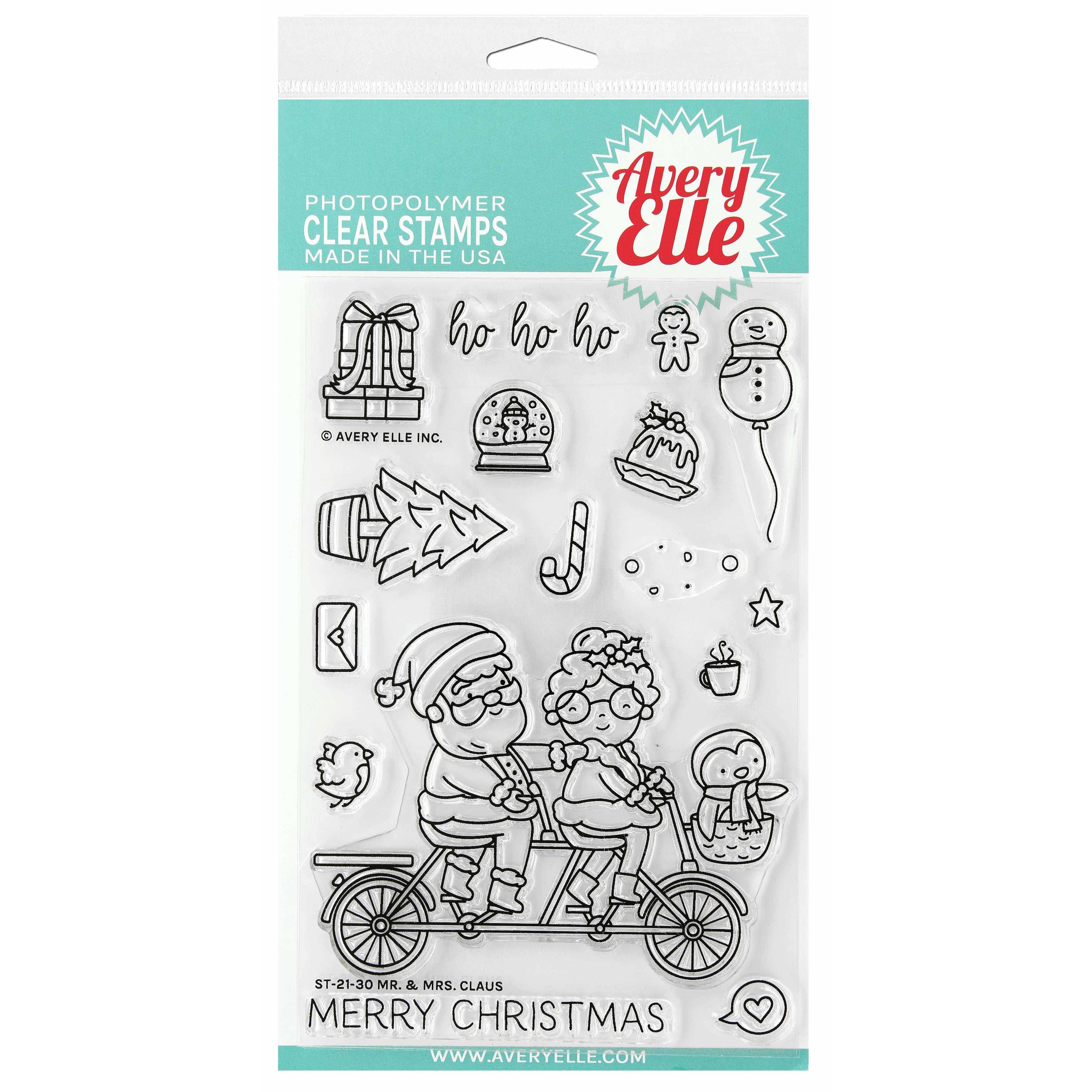 Avery Elle Mr. &#x26; Mrs. Claus Clear Stamp Set