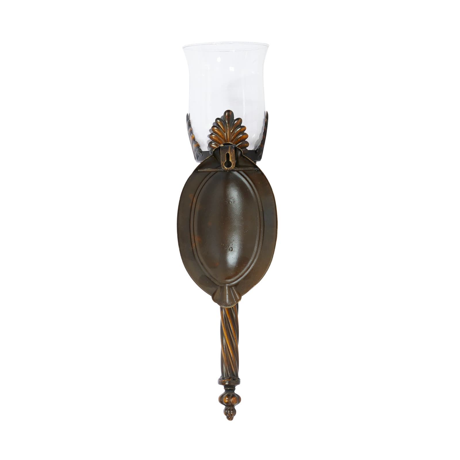 18'' Brown Glass Traditional Candle Wall Sconce