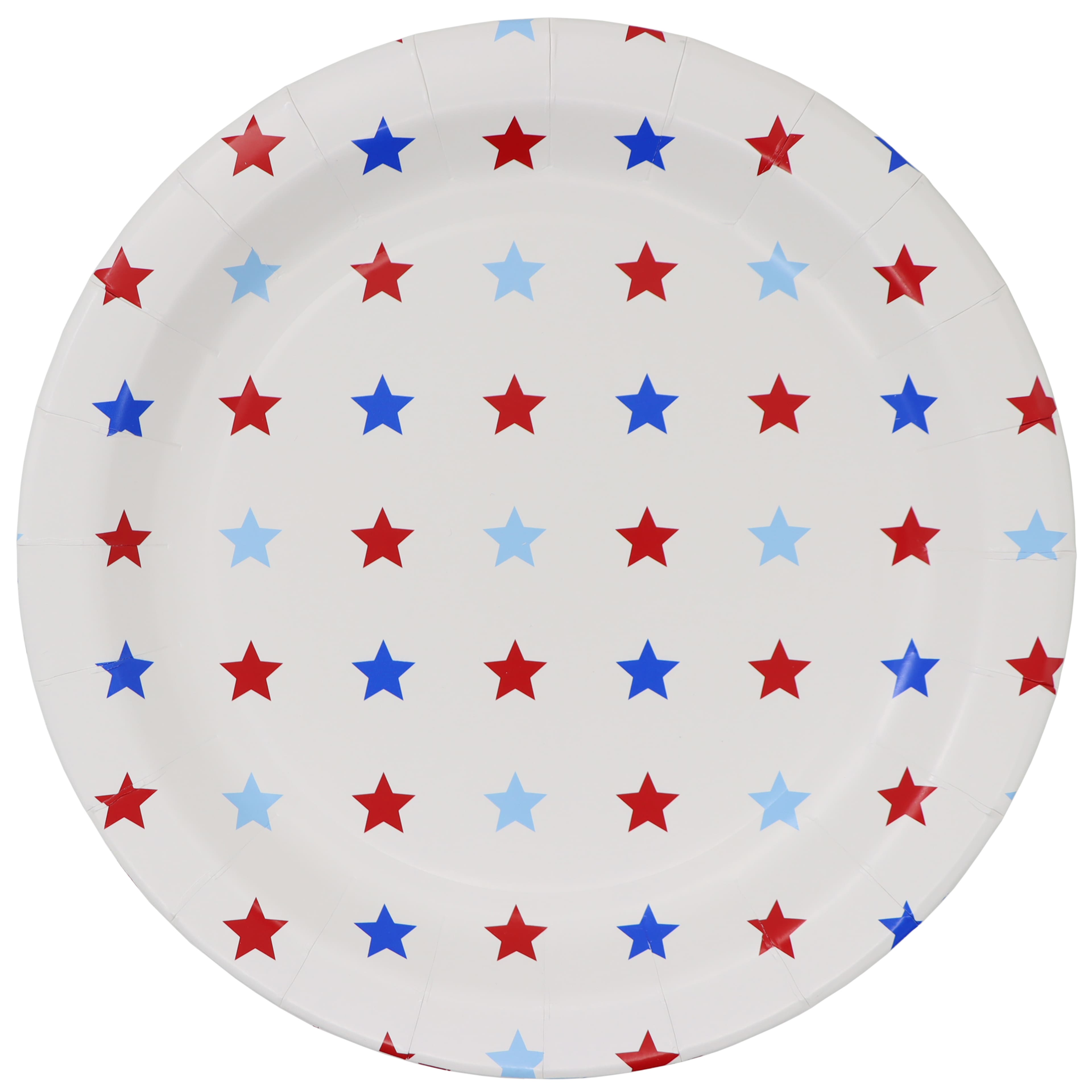 9&#x22; Red, White &#x26; Blue Stars Paper Plates, 12ct. by Celebrate It&#x2122;
