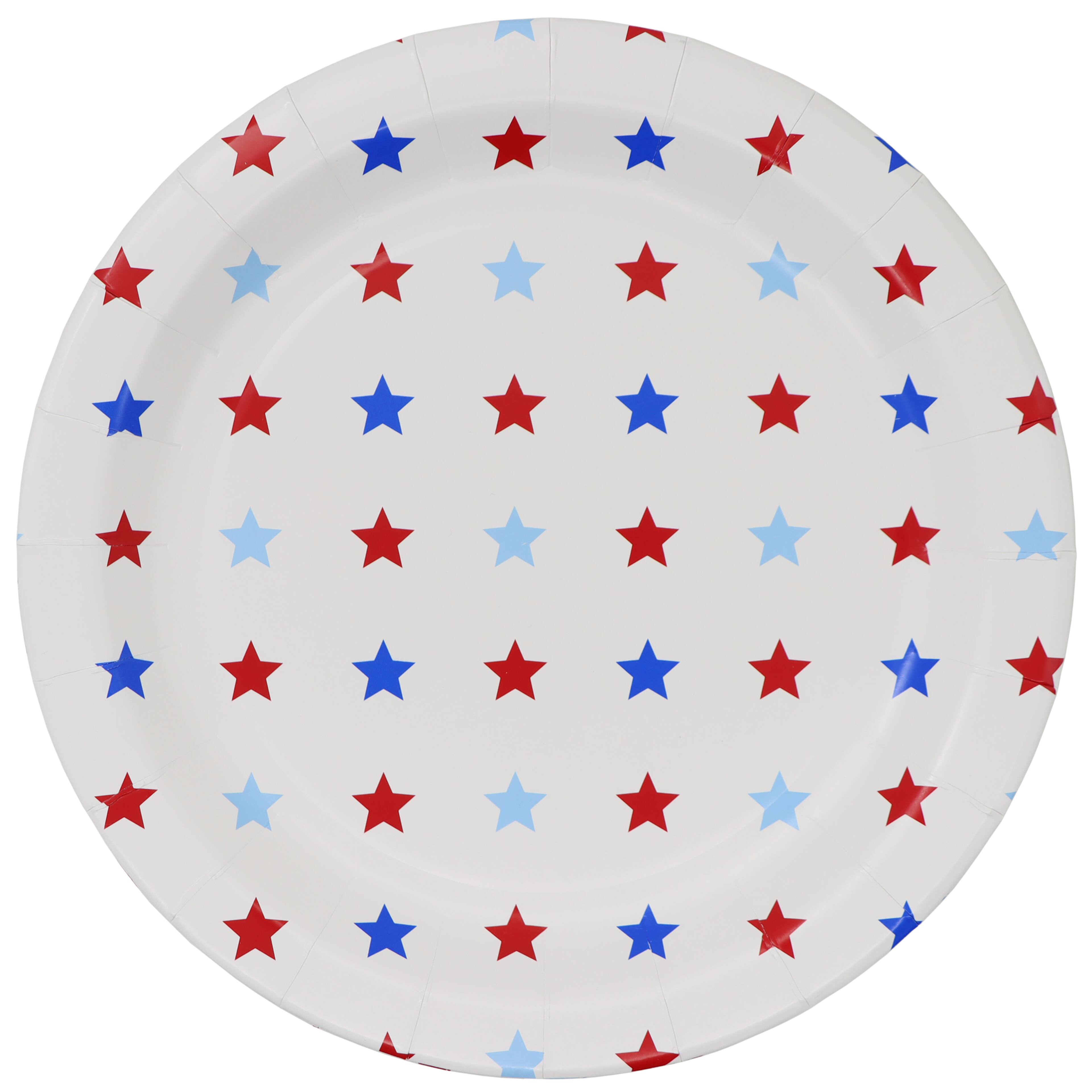 9" Red, White & Blue Stars Paper Plates, 12ct. by Celebrate It™