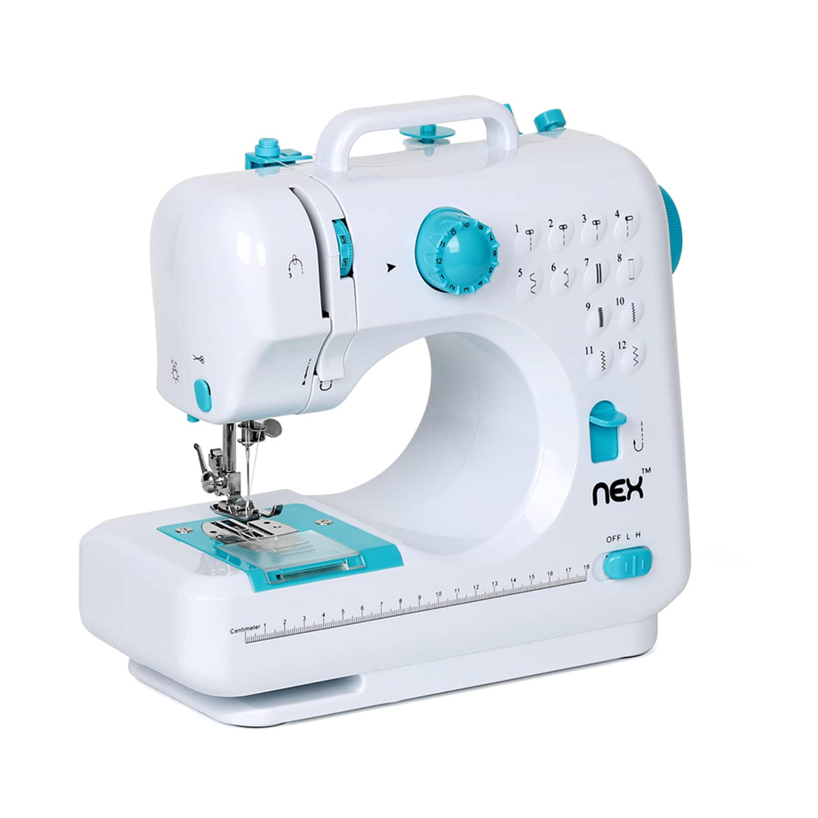 NEX™ Indigo Blue Modern Crafting Sewing Machine with 12 Built-In Stitches - 1