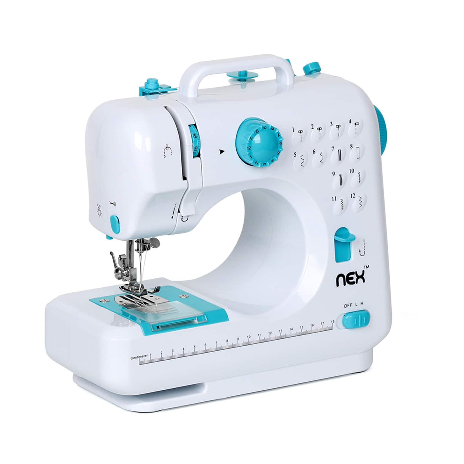 NEX™ Indigo Blue Modern Crafting Sewing Machine with 12 Built-In Stitches