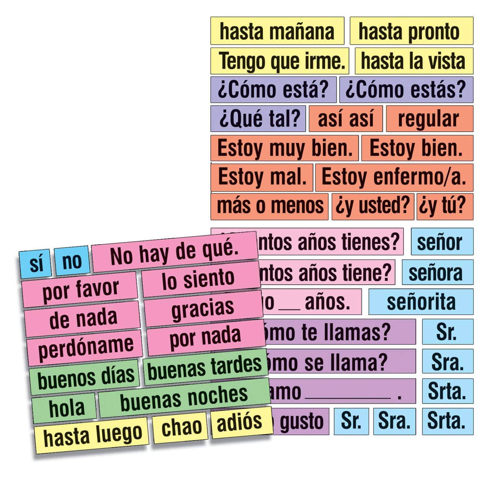 Poster Pals&#xAE; Spanish High-Frequency Vocabulary Card Set