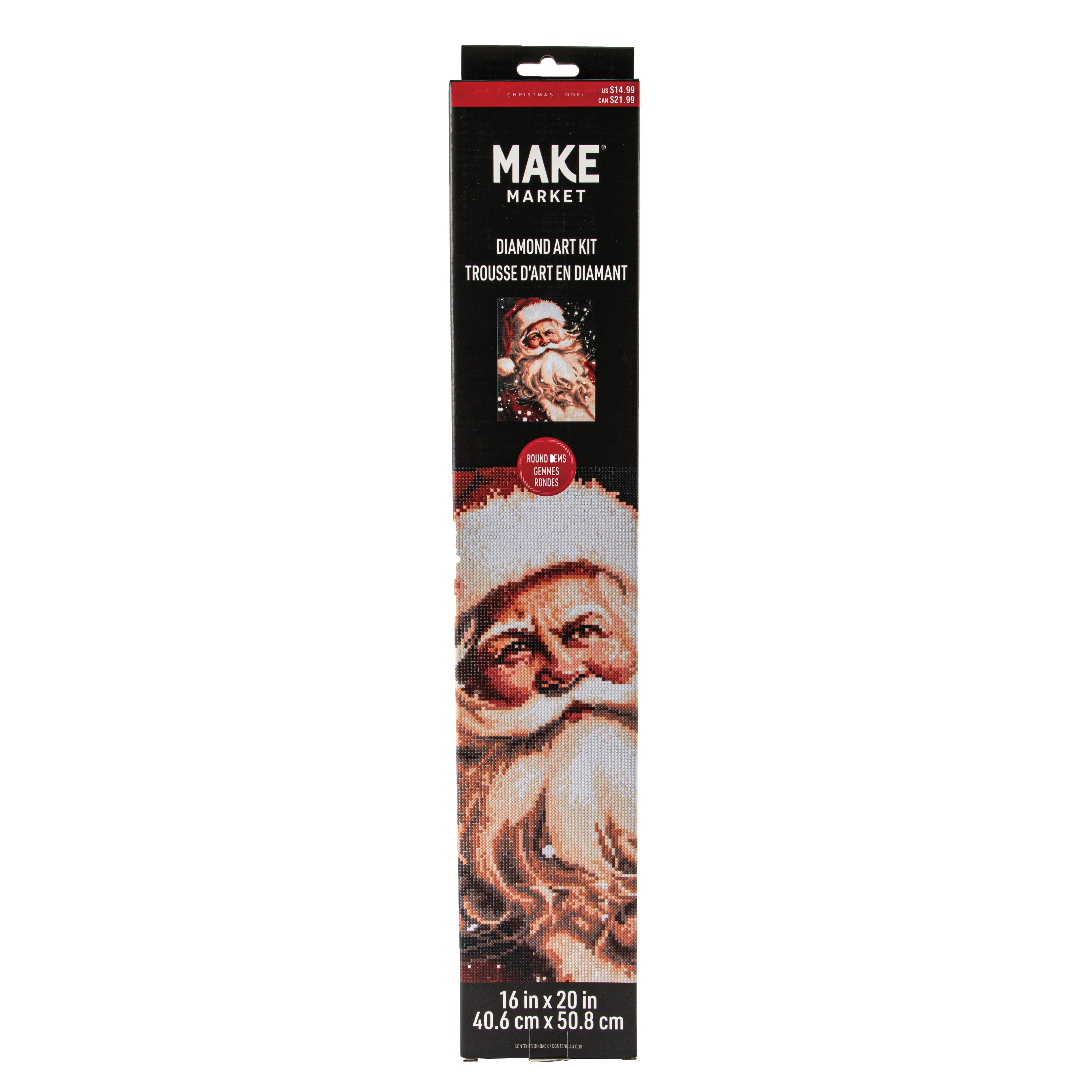 16&#x22; x 20&#x22; Santa Diamond Art Kit by Make Market&#xAE;