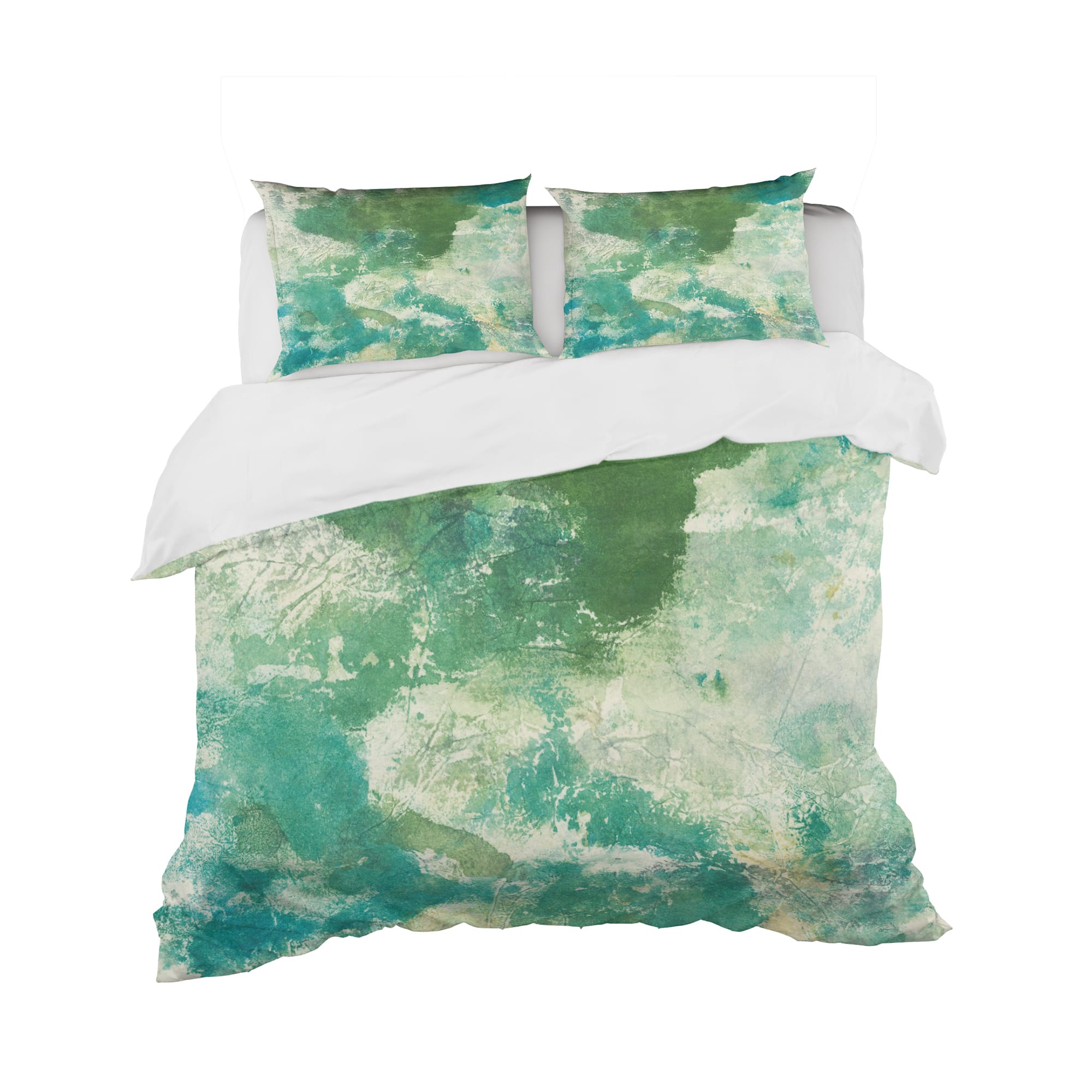 Designart &#x27;Watercolor Rock II&#x27; Geometric Bedding Set - Duvet Cover &#x26; Shams