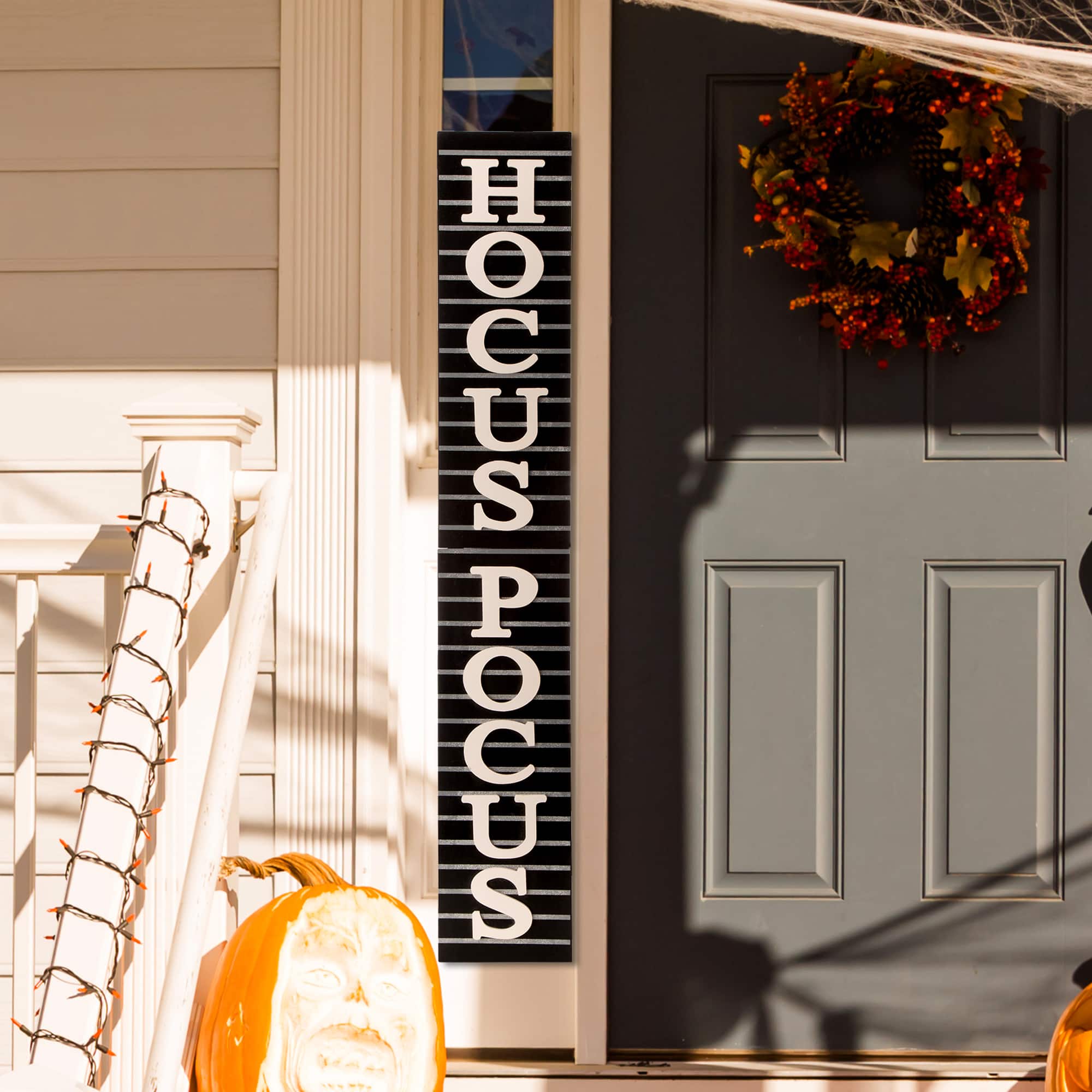 Glitzhome® Halloween Wooden Hocus Pocus Standing Porch Sign or Hanging Décor