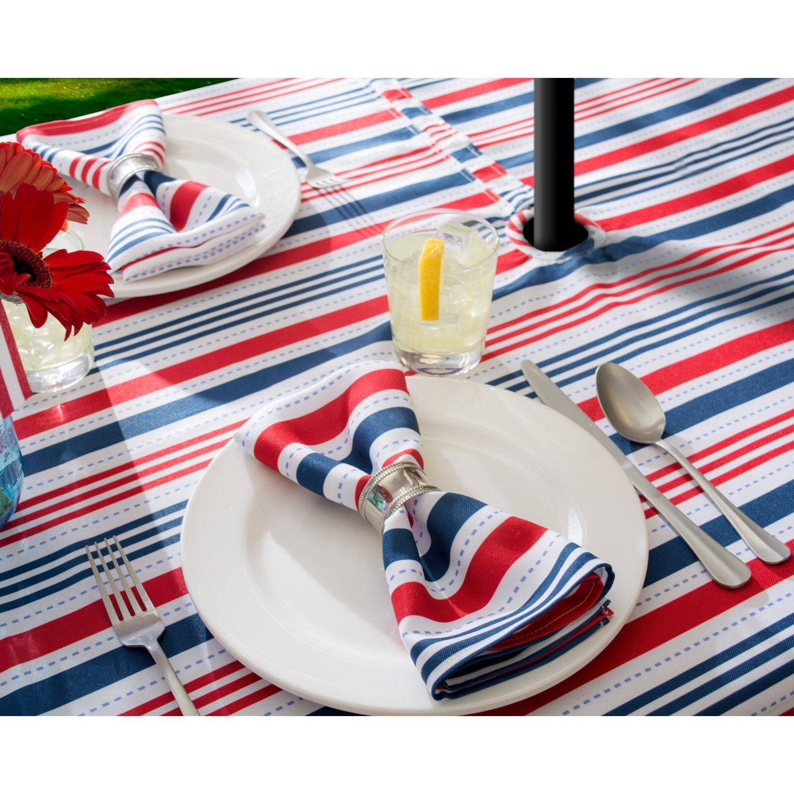 DII&#xAE; Patriotic Stripe Outdoor Napkin, 6ct.