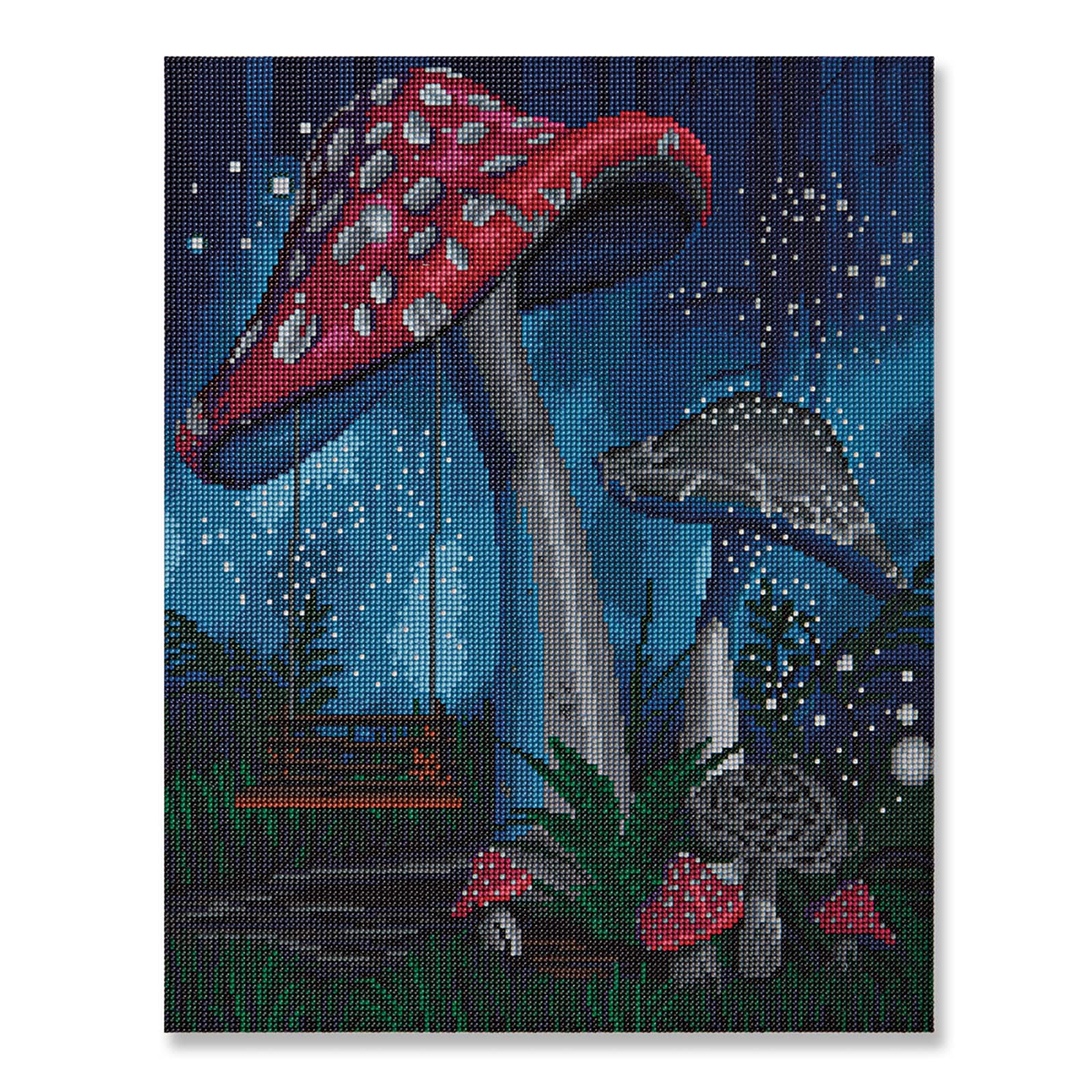 2 Pack Diamond Painting Kits for Adults,5D DIY Mushroom Forest Full Drill  Round Art Gems with Moon Diamond Art Perfect for Home Wall Decor Diamond