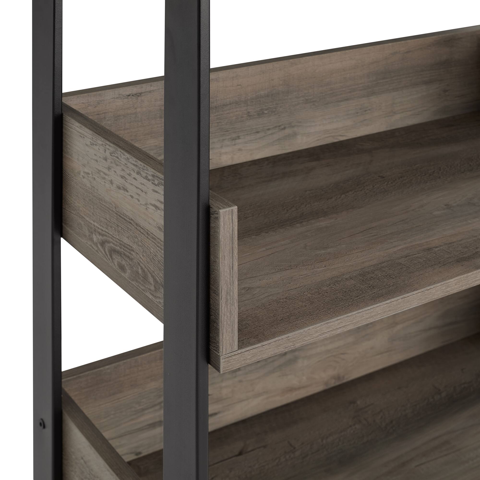 Walker Edison 64&#x22; Graywash 5-Shelf Bookshelf