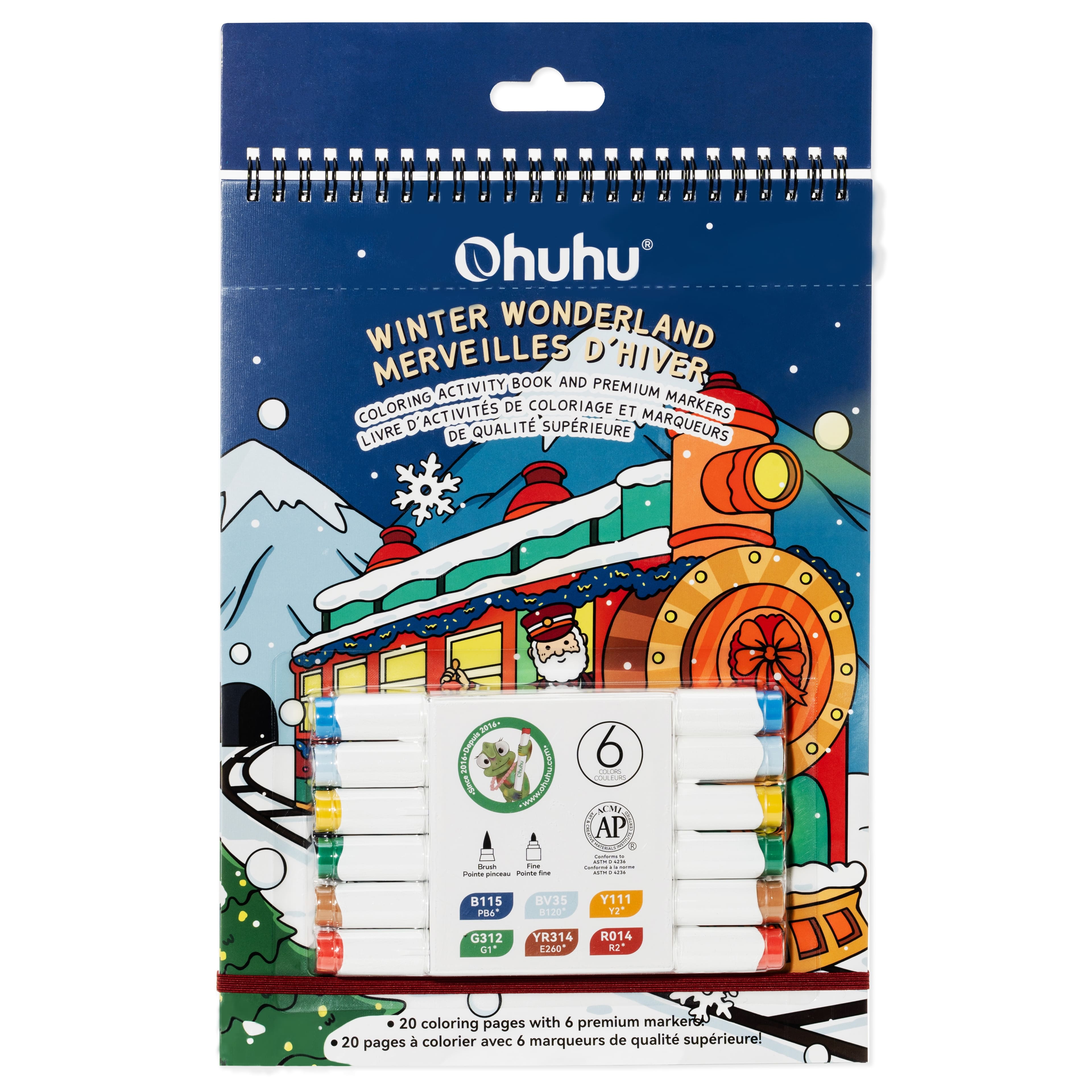 Ohuhu&#xAE; Winter Wonderland Coloring Activity Book &#x26; Premium Markers