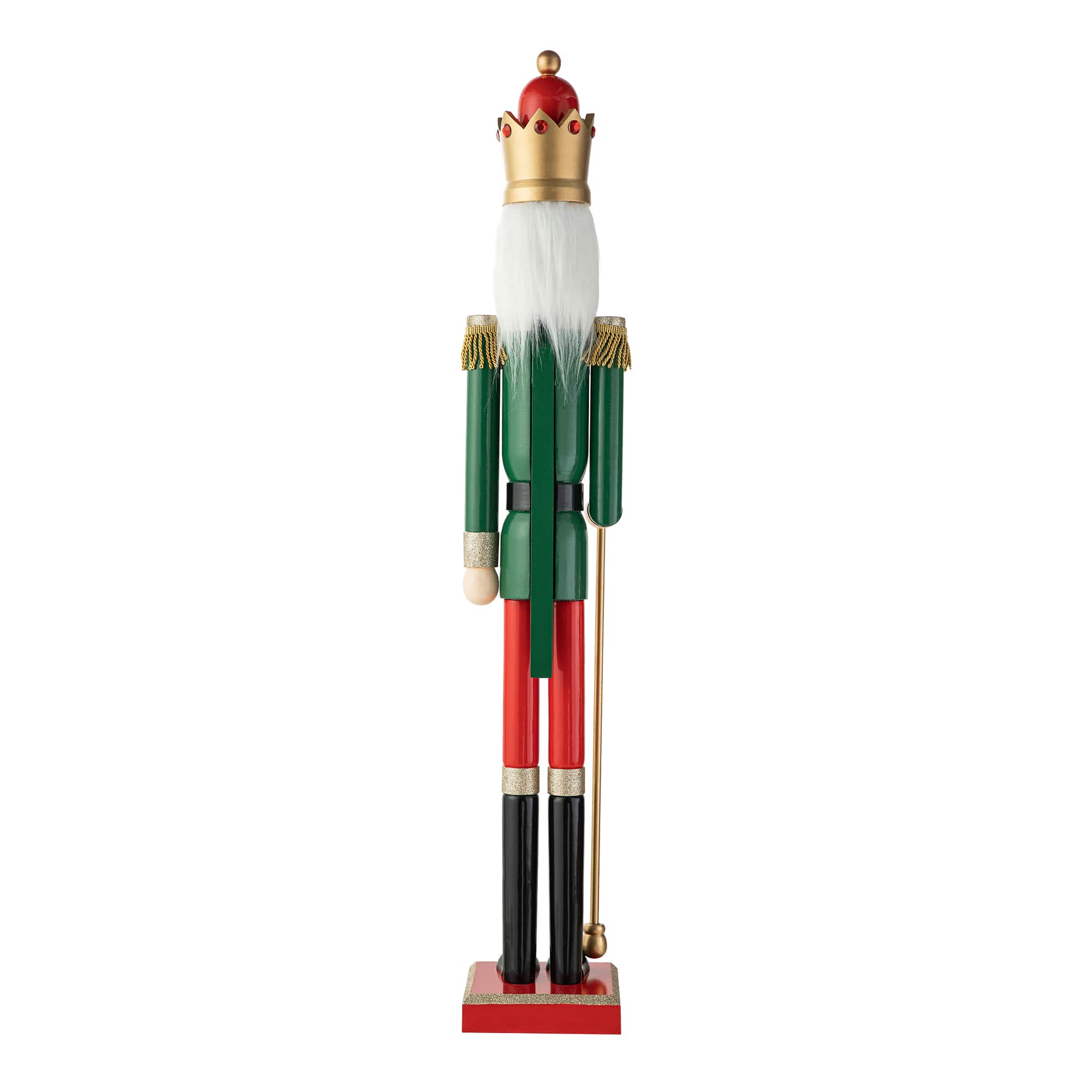 Glitzhome&#xAE; 42&#x22; Wooden Christmas King Nutcracker