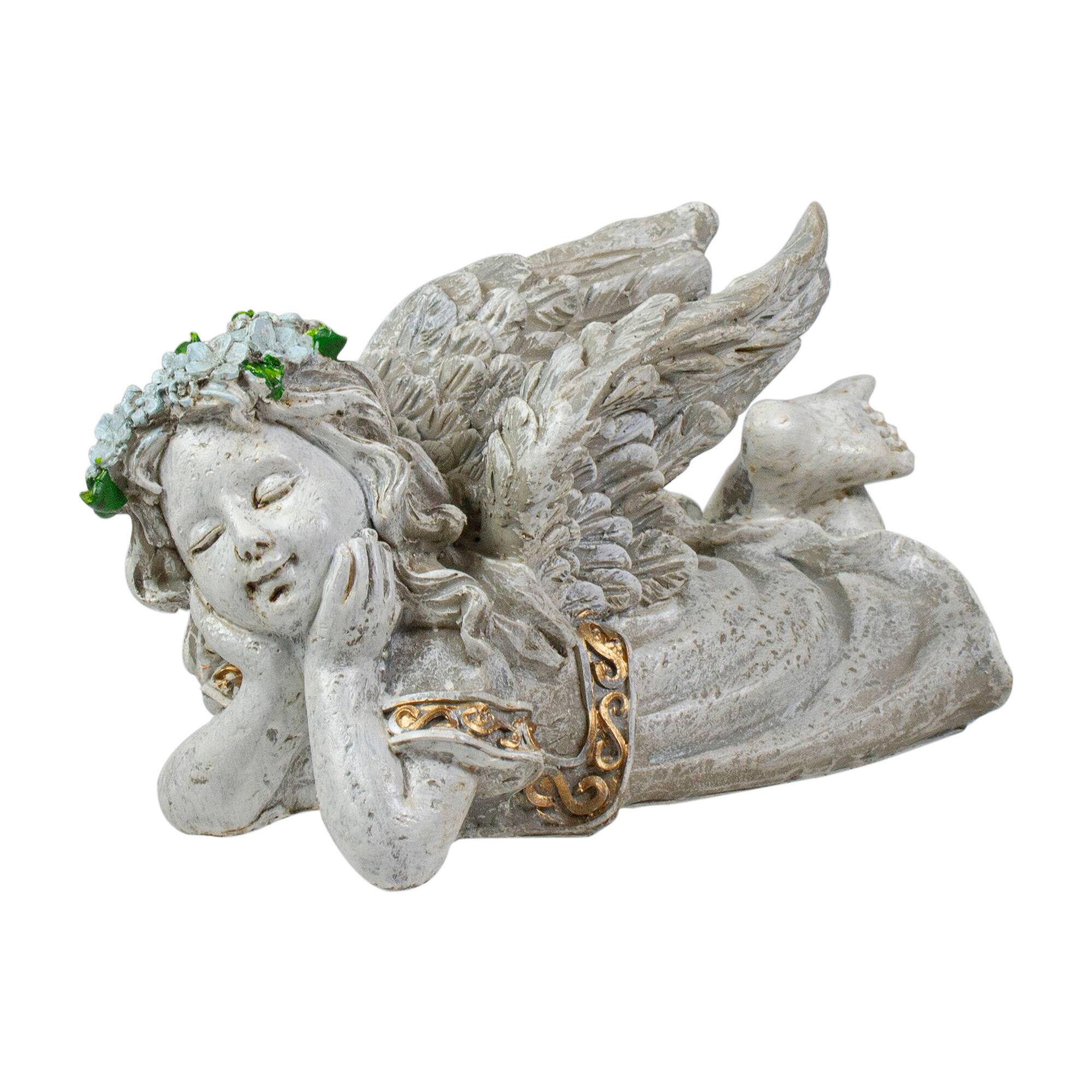 8" Daydreaming Angel Outdoor Patio Garden Statue