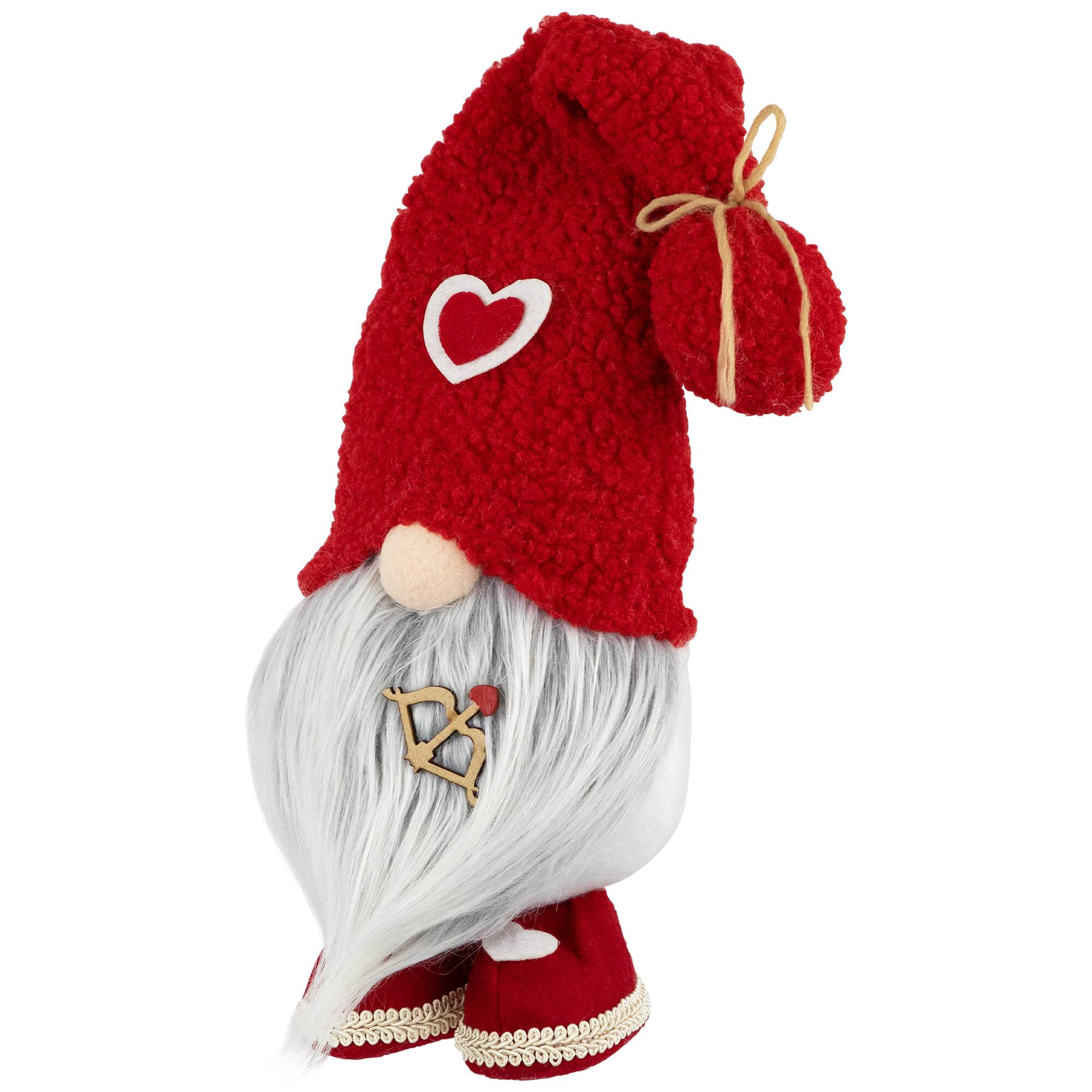 19.5" Valentine's Day Gnome Figurine with Bow & Arrow