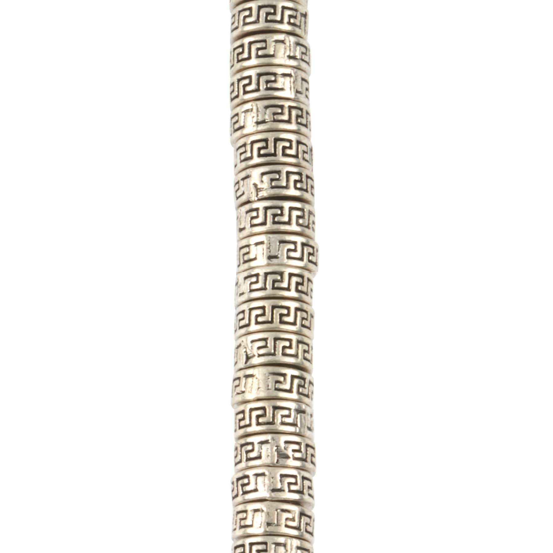 Espaceurs à grand trou en métal à fini argenté antique de 7,5 mm de Bead Landing