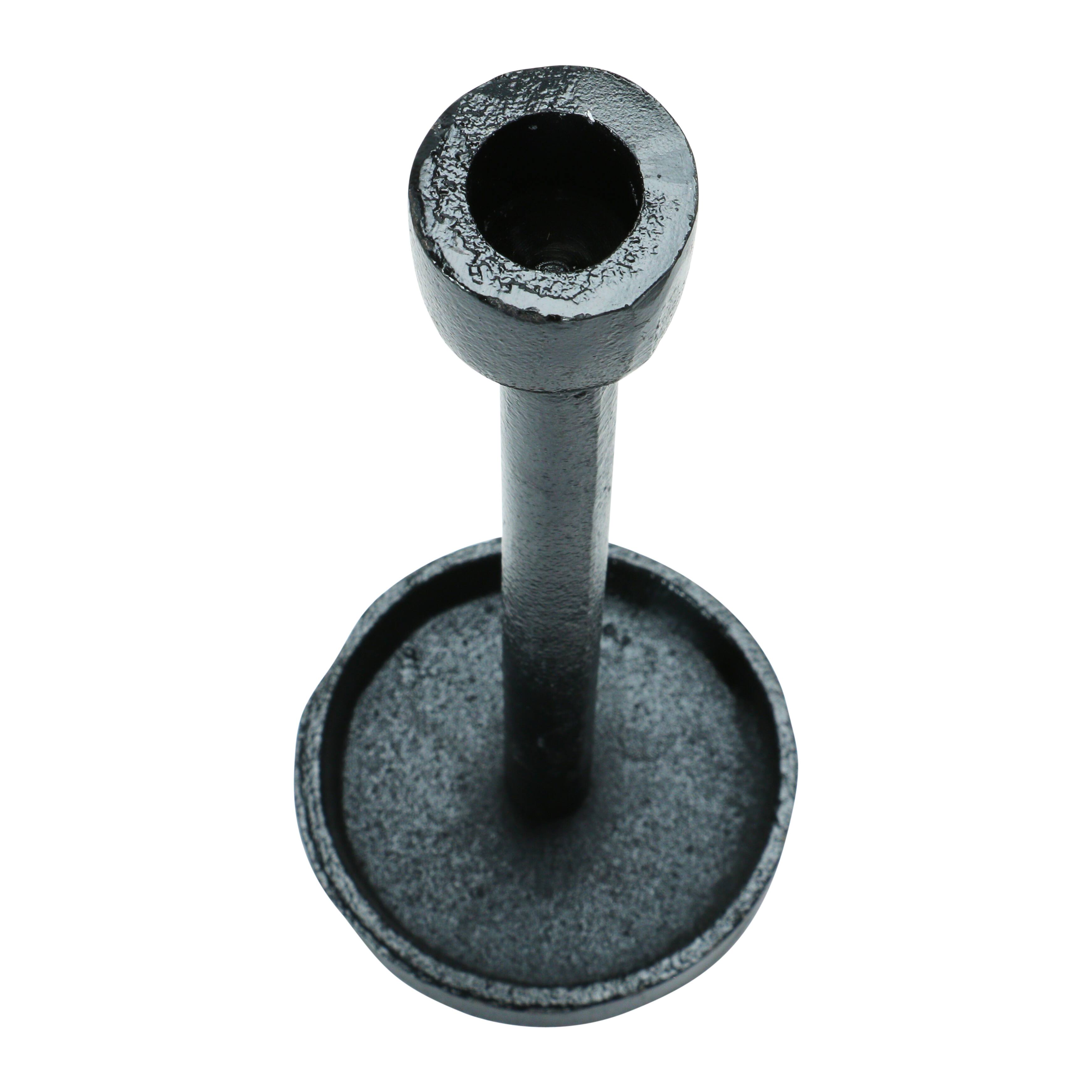 Hello Honey® 10'' Black Cast Iron Taper Candle Holder