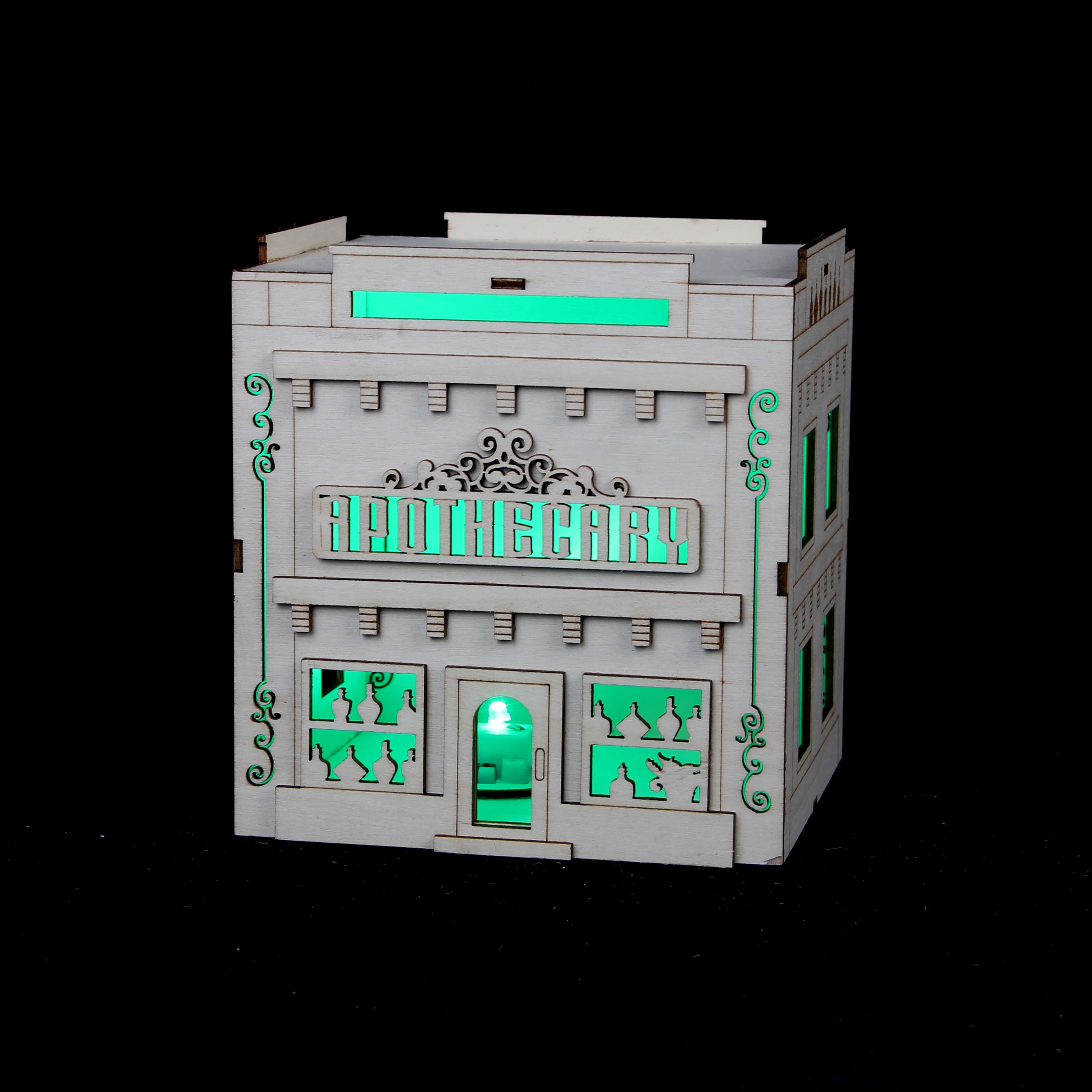 6" DIY Village Apothecary LED Wood Décor by Make Market®