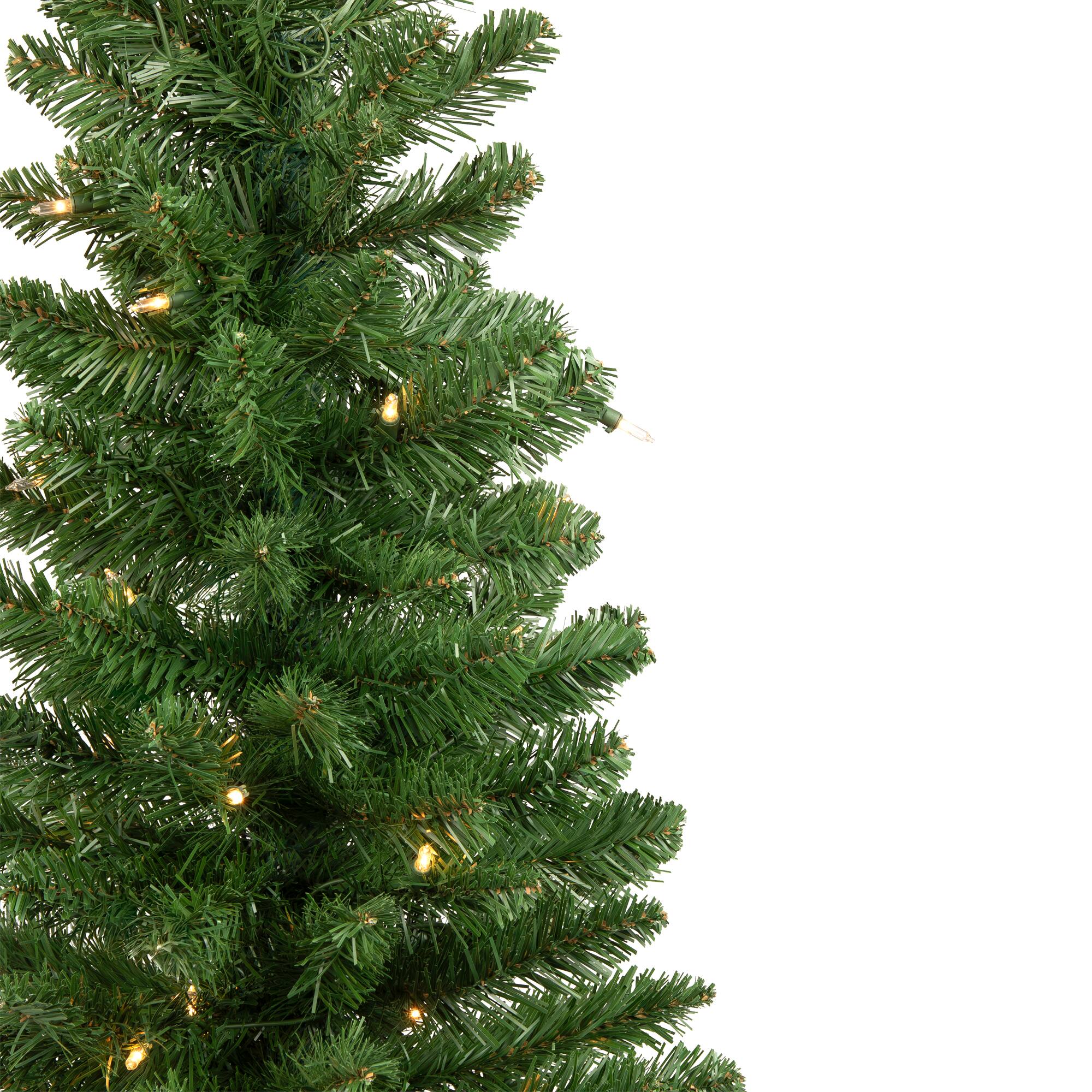 2 Pack 4ft. Pre-Lit Whitmire Pine Artificial Christmas Tree in Gold Urn Planter, Clear Lights