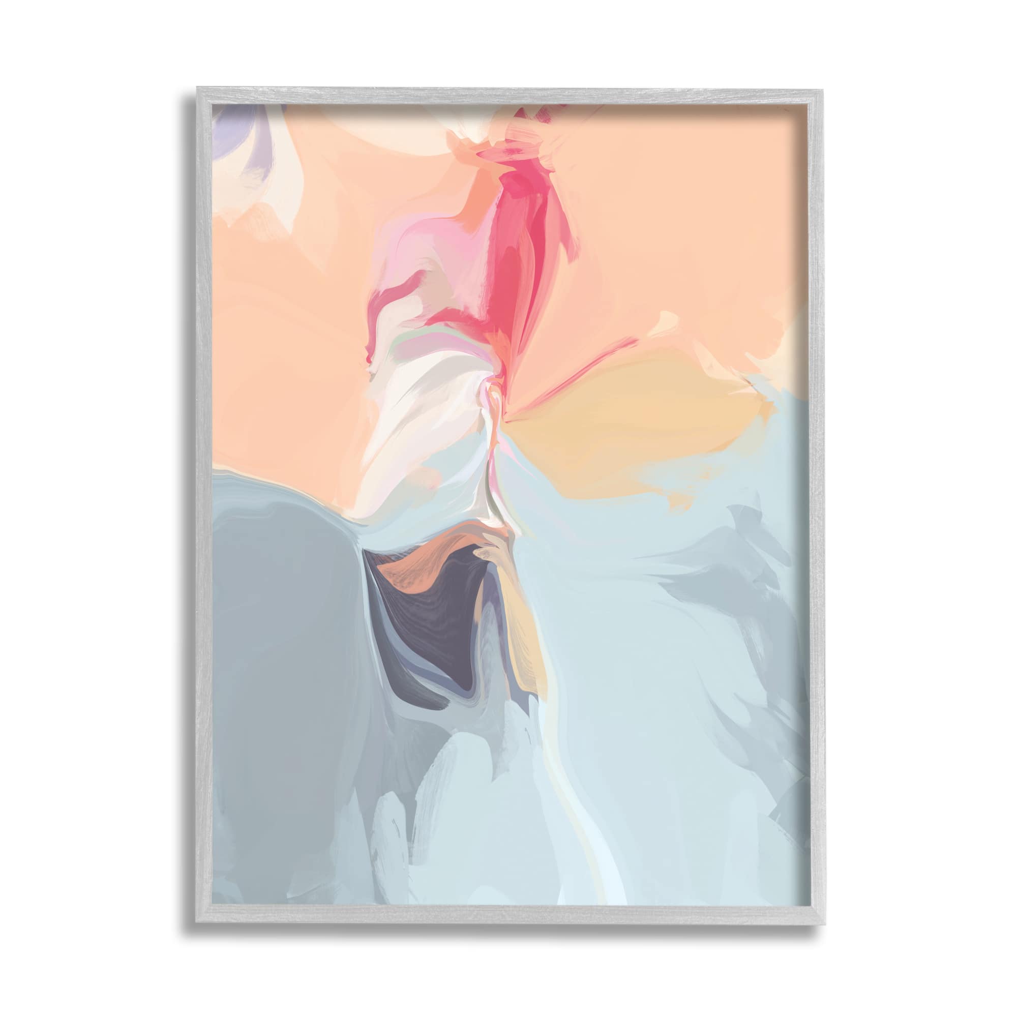 Stupell Industries Abstract Fluid Human Figure Dancing Movement  in Gray Frame Wall Art