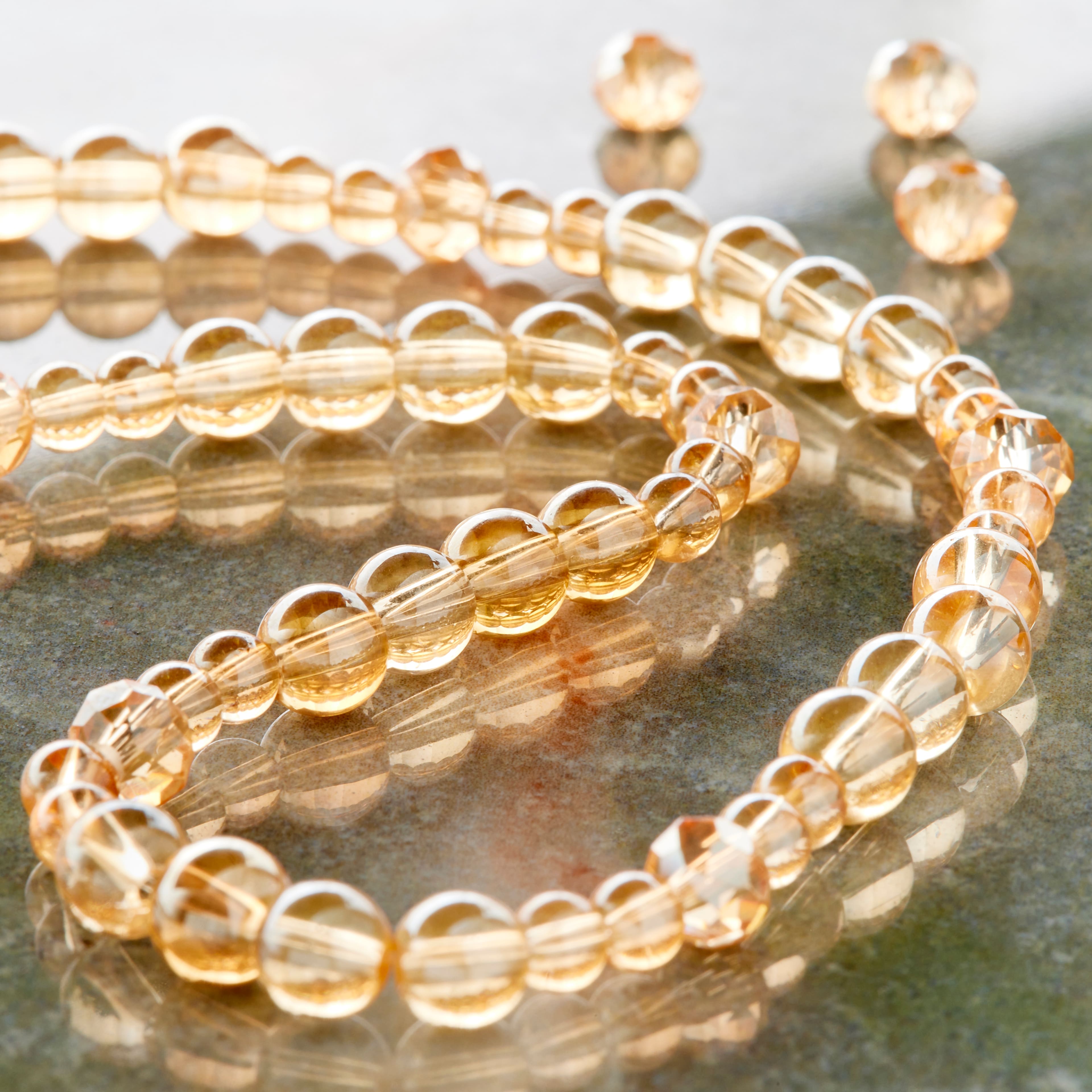 12 Pack: Amber Glass Mixed Beads by Bead Landing™