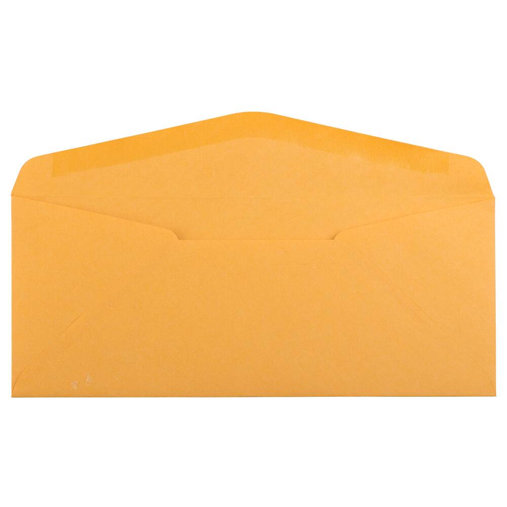 JAM Paper 4.125" x 9.5" Brown Kraft Manila Business Envelopes, 100ct.