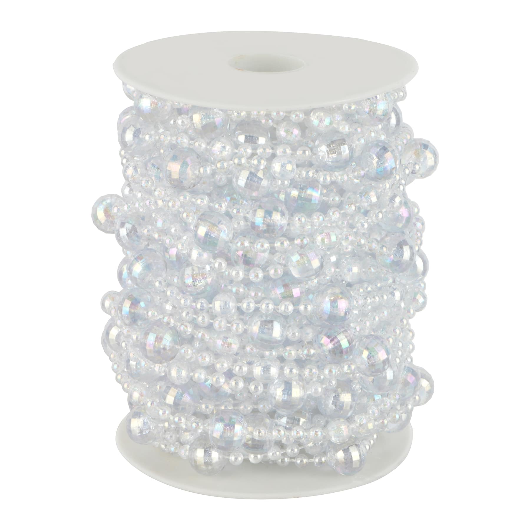 50ft. Clear AB Mixed Round Plastic Bead Garland by Bead Landing&#x2122;