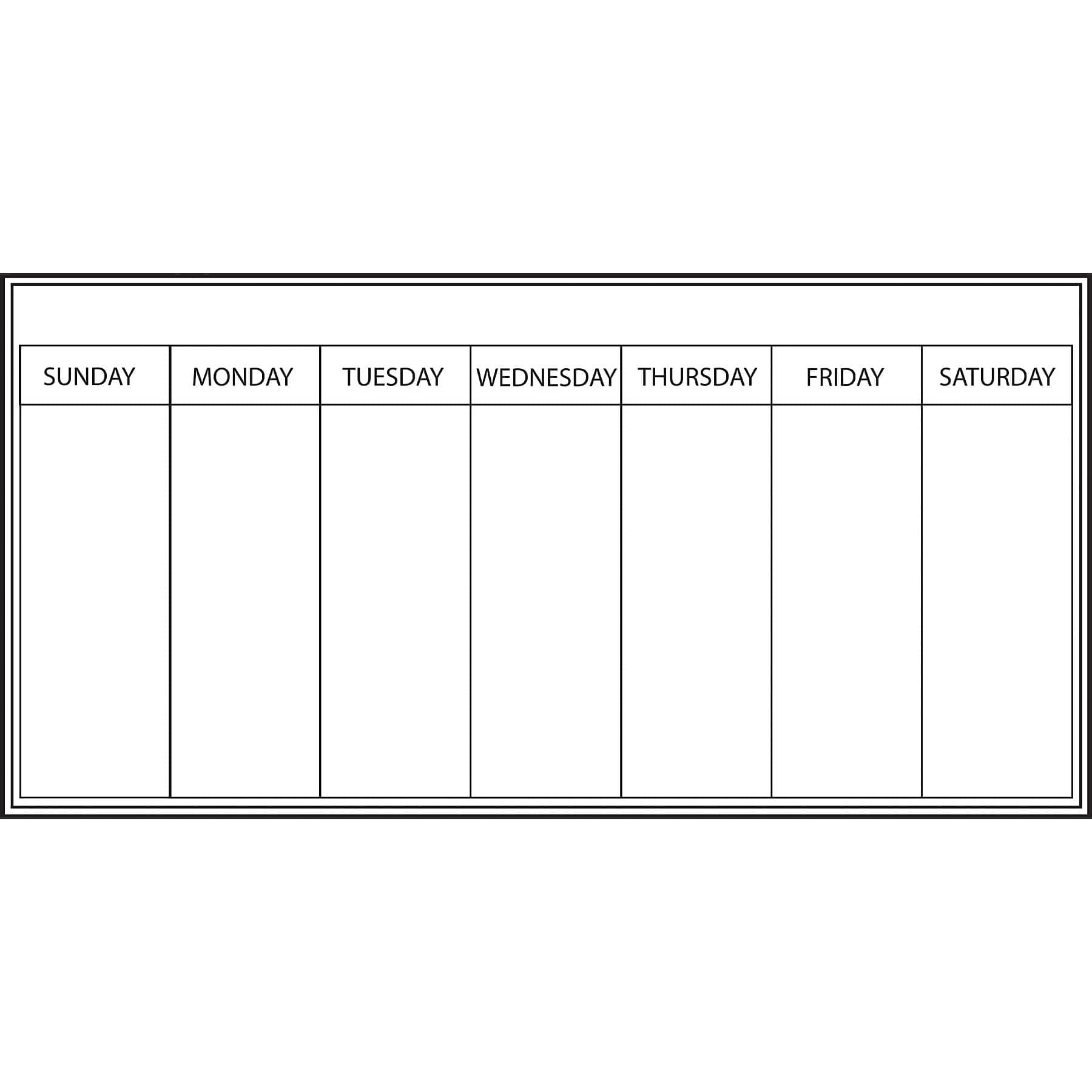 Wallpops Whiteboard Weekly Calendar Decal, 2ct.