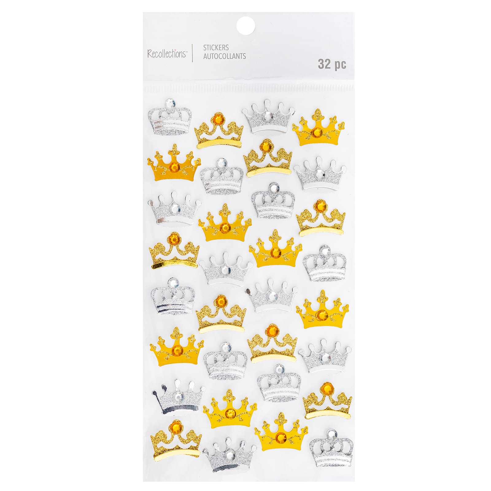 Silver & Gold Crown Gemstone Stickers By Recollections™ | Michaels®