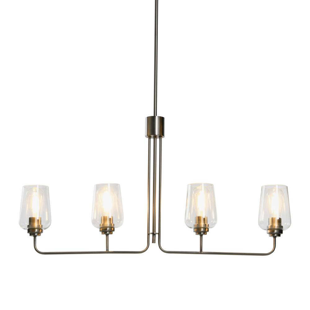 Hello Honey® Robert Stevenson Lighting Holden Metal & Glass 4-Light Linear Chandelier