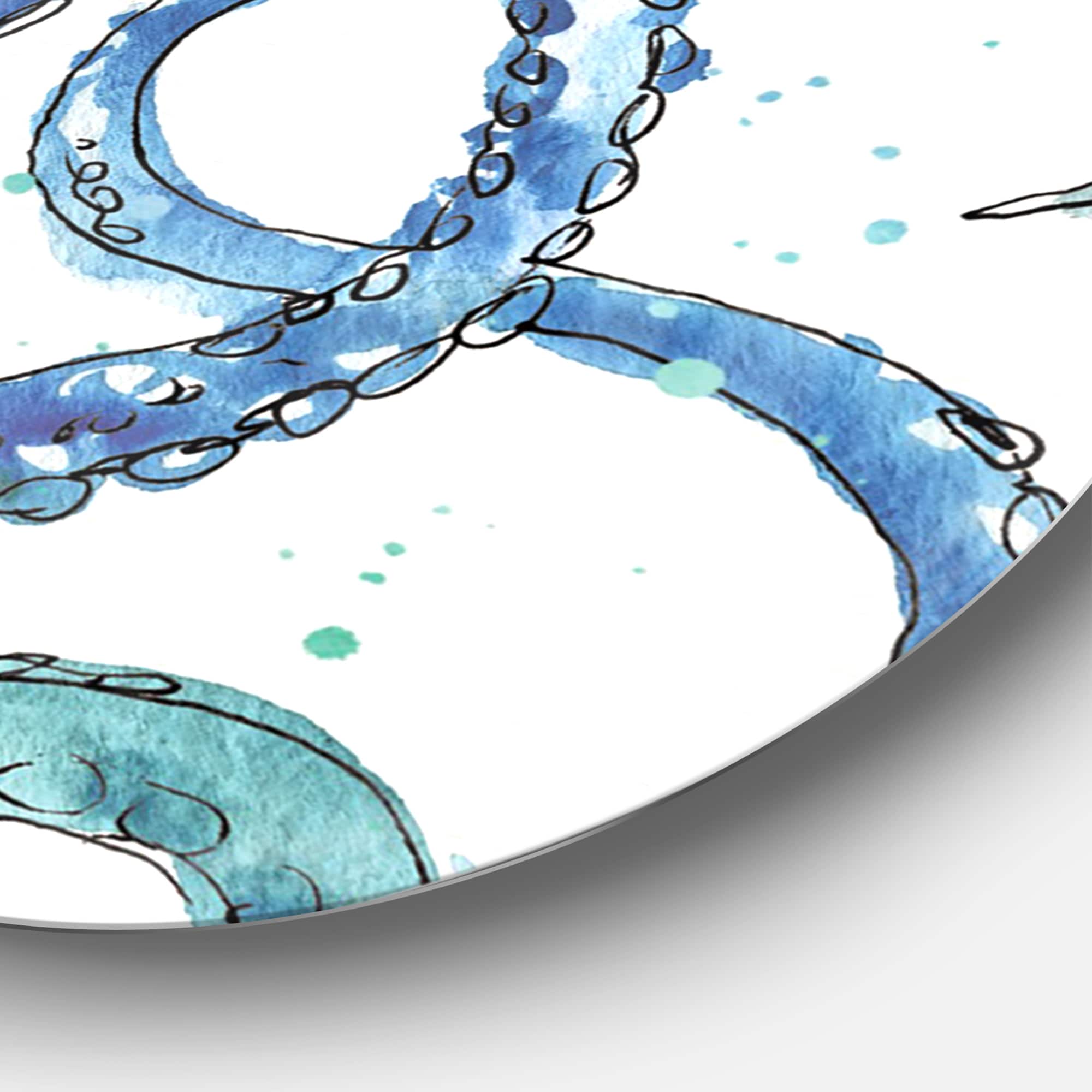 Designart - Blue Deep Sea VIII - Nautical & Coastal Metal Circle