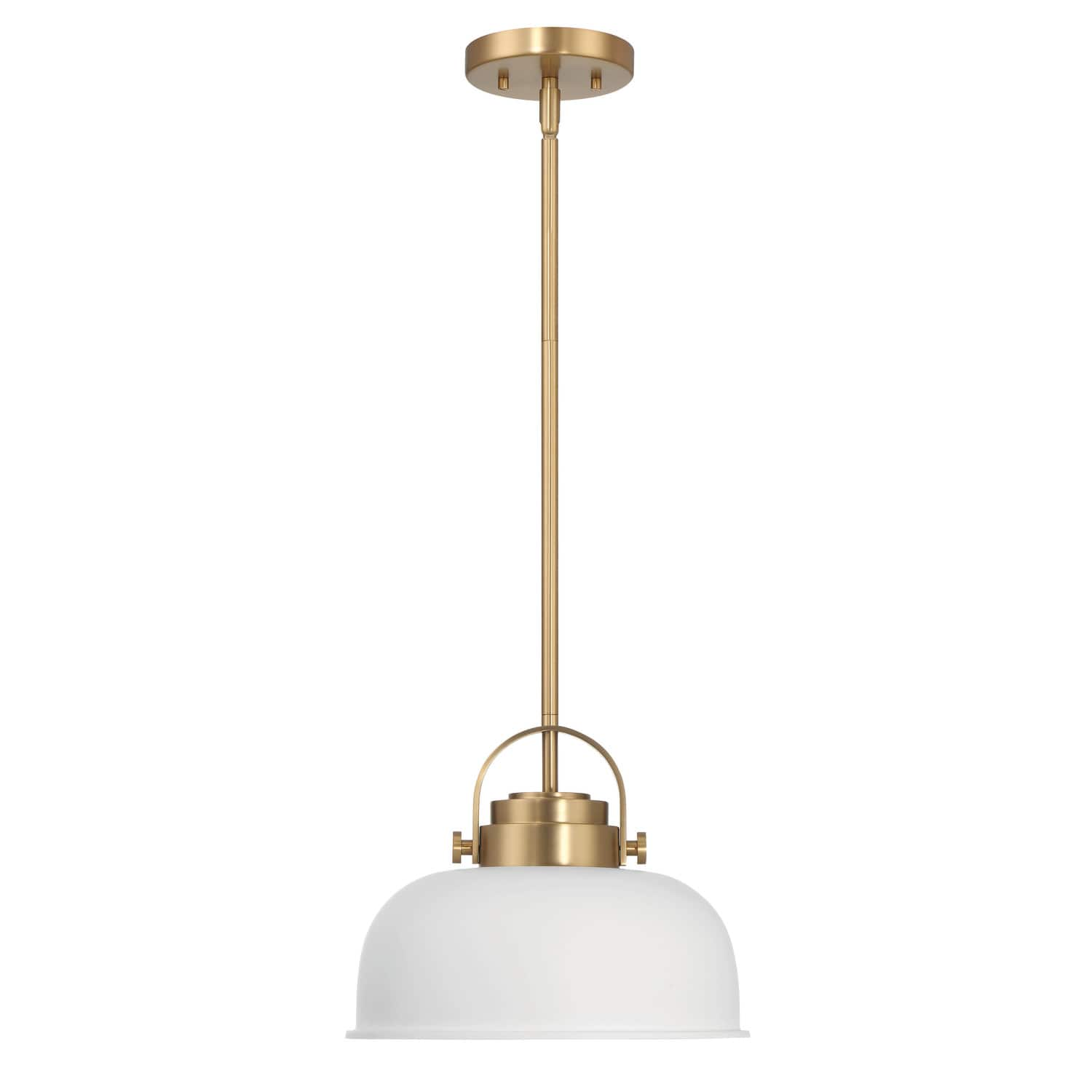 Arte White &#x26; Gold Industrial Metal 2-Tone Ceiling Light