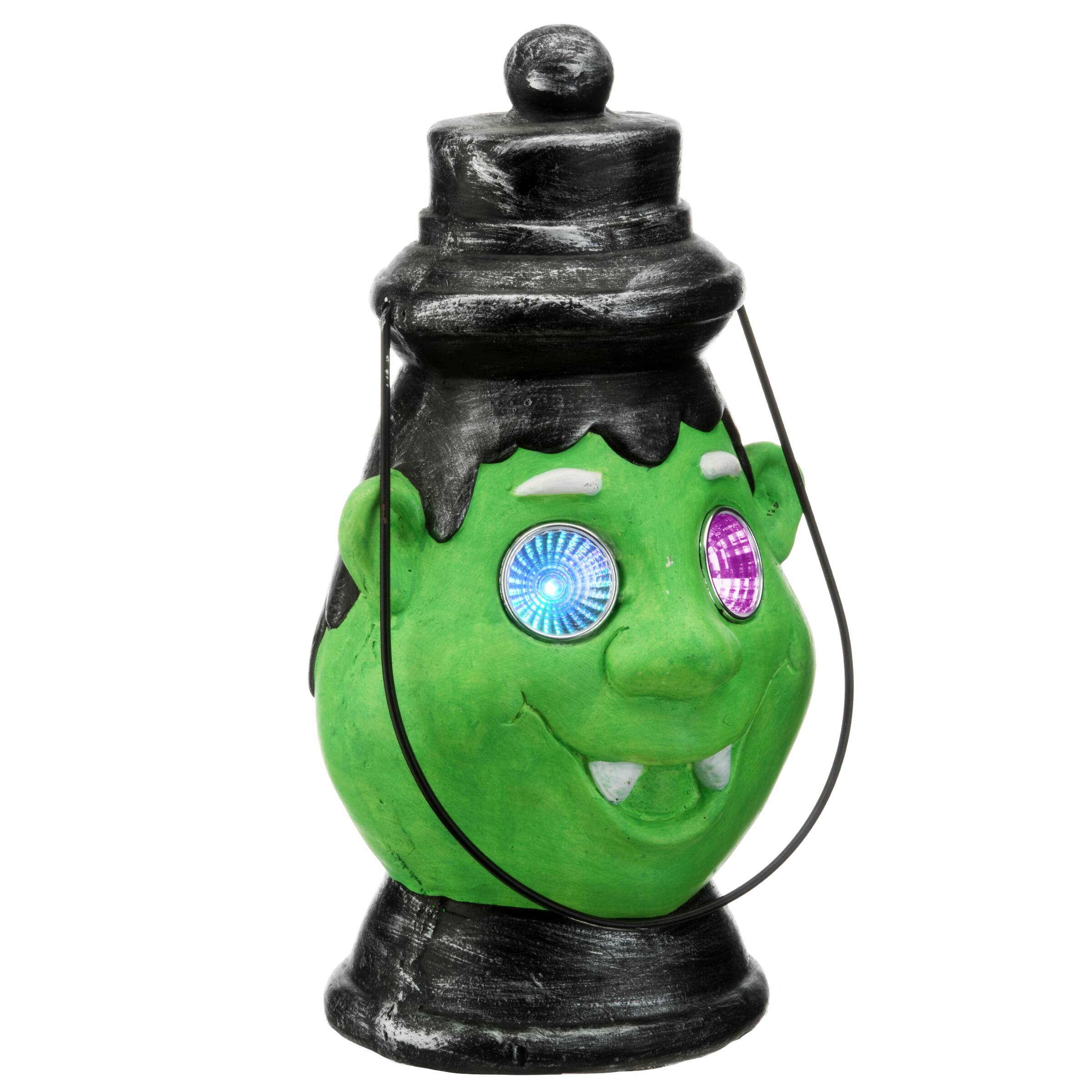 12" LED Green Ghoul Lantern