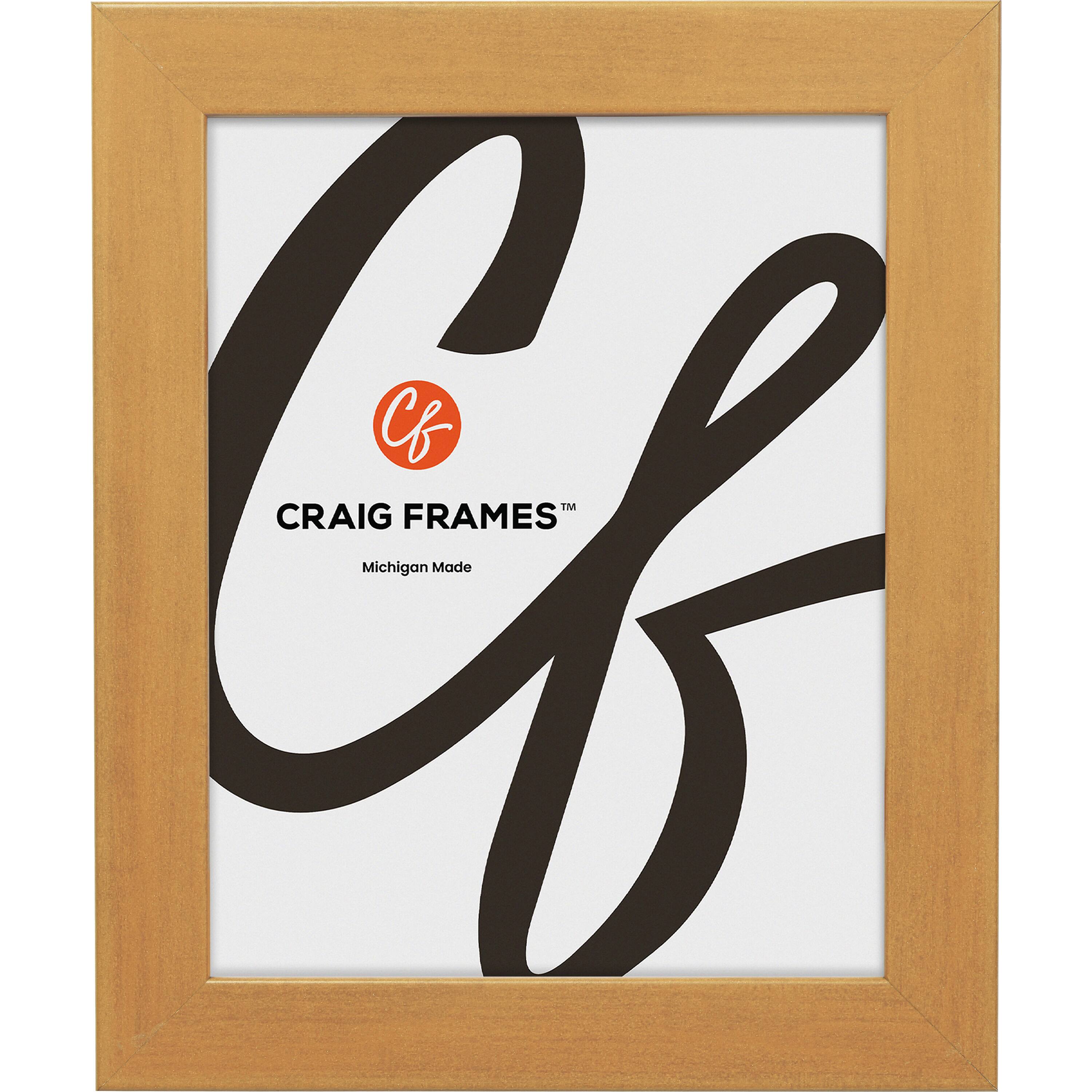 2 Pack Craig Frames Bauhaus 125 Distressed Gold Picture Frame