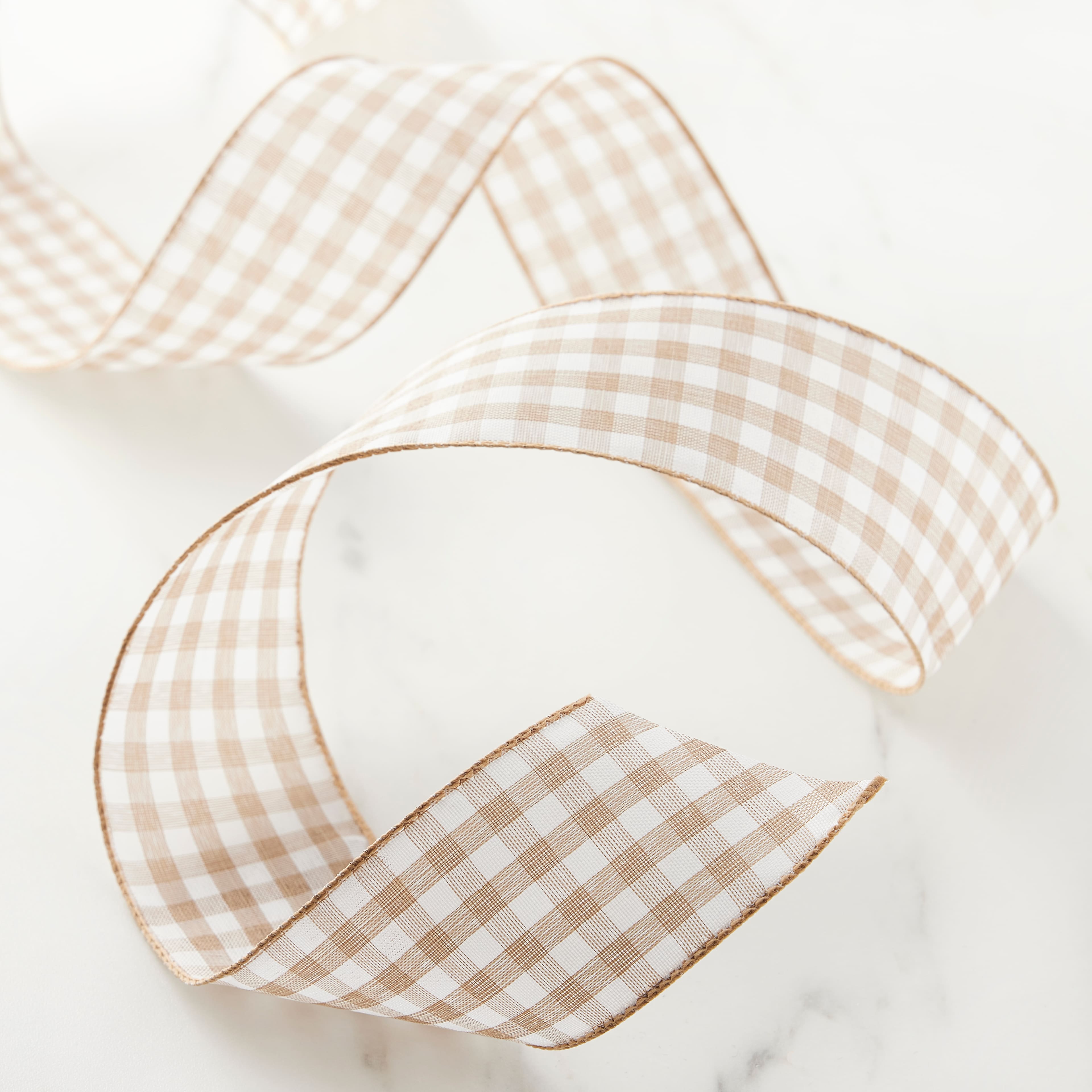 12 Pack: 2.5" x 8.3yd. Gingham Wired Ribbon by Celebrate It™