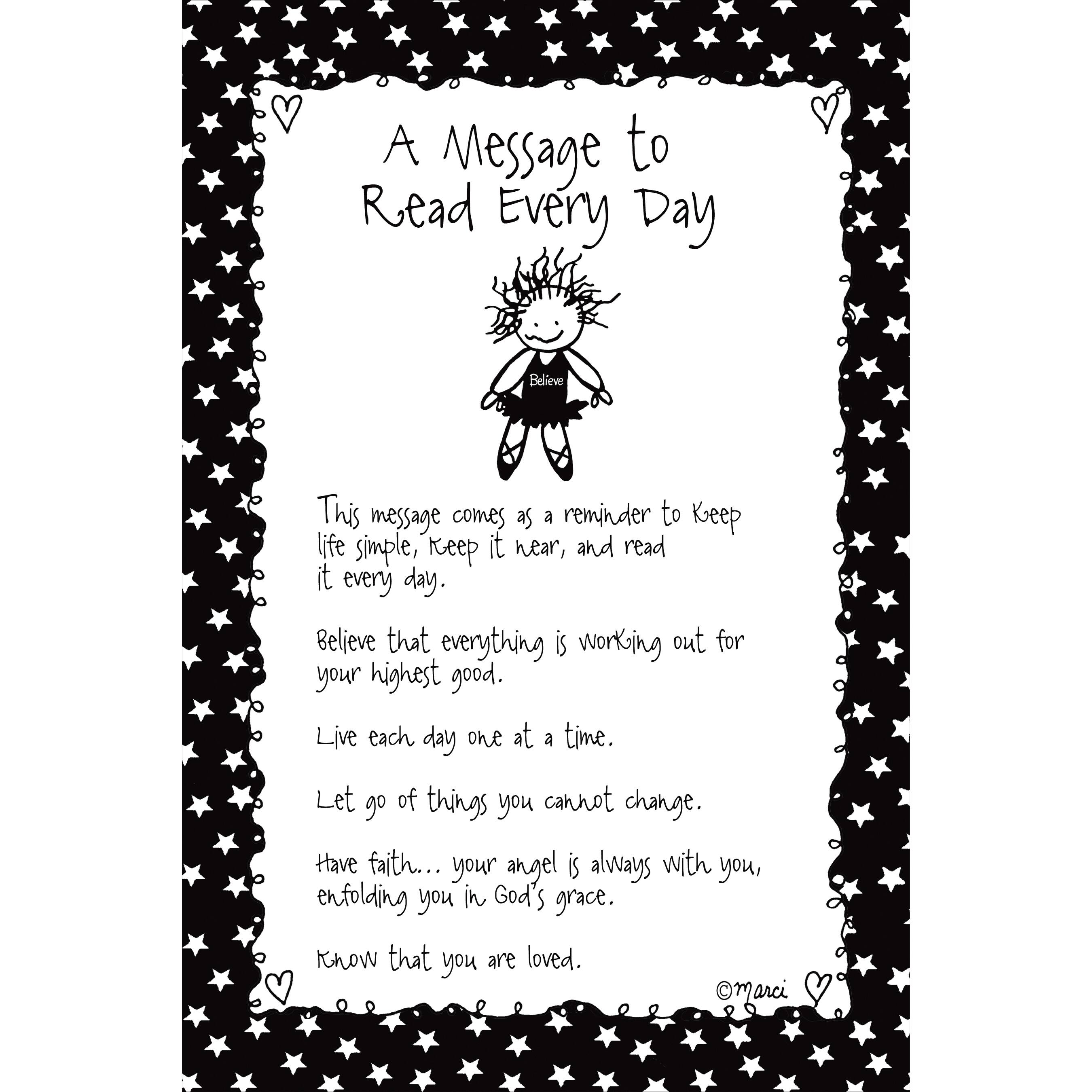 Children of the Inner Light® by Marci Art A Message to Read Every Day Plaque