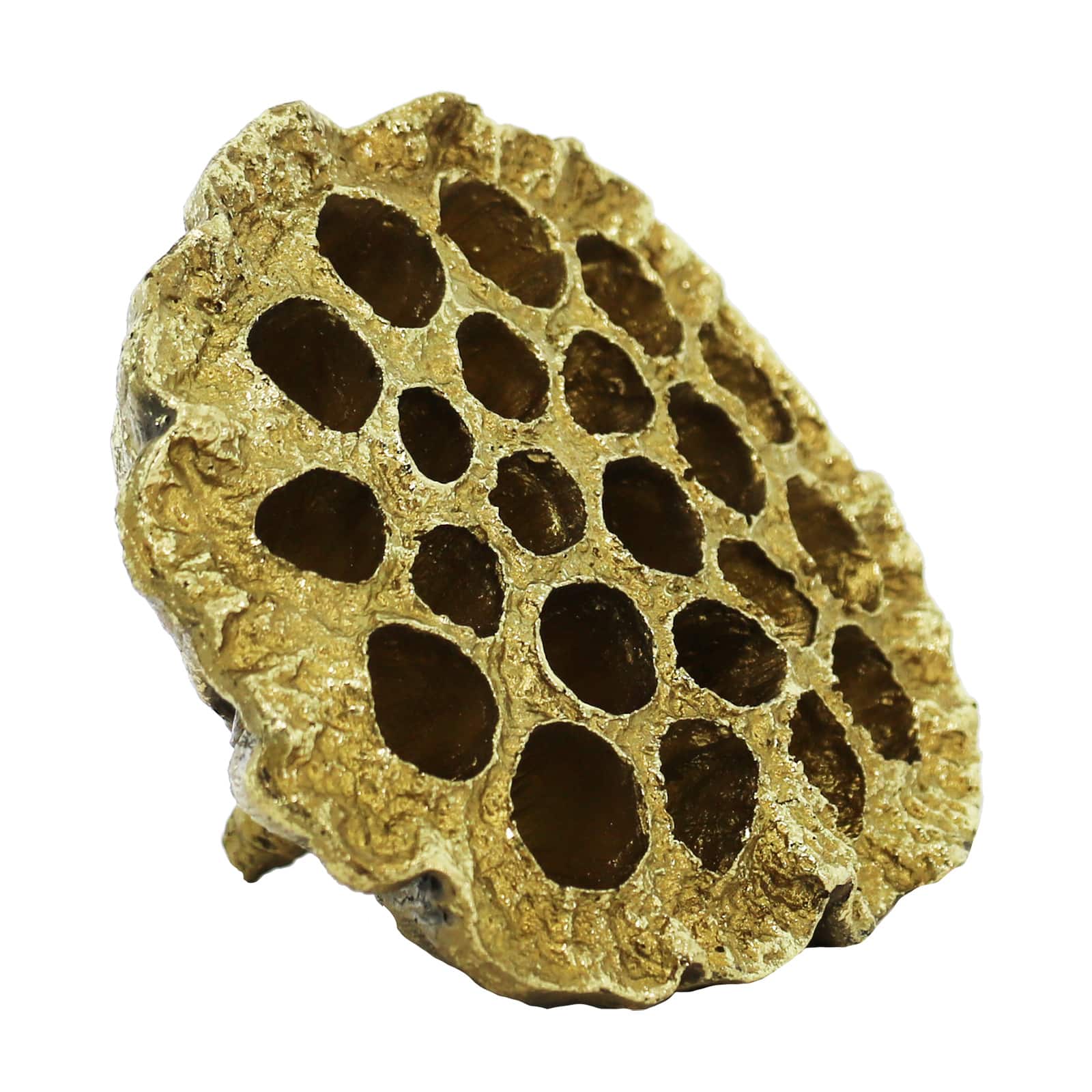 4.25&#x22; Gold Lotus Pod Tabletop D&#xE9;cor by Ashland&#xAE;