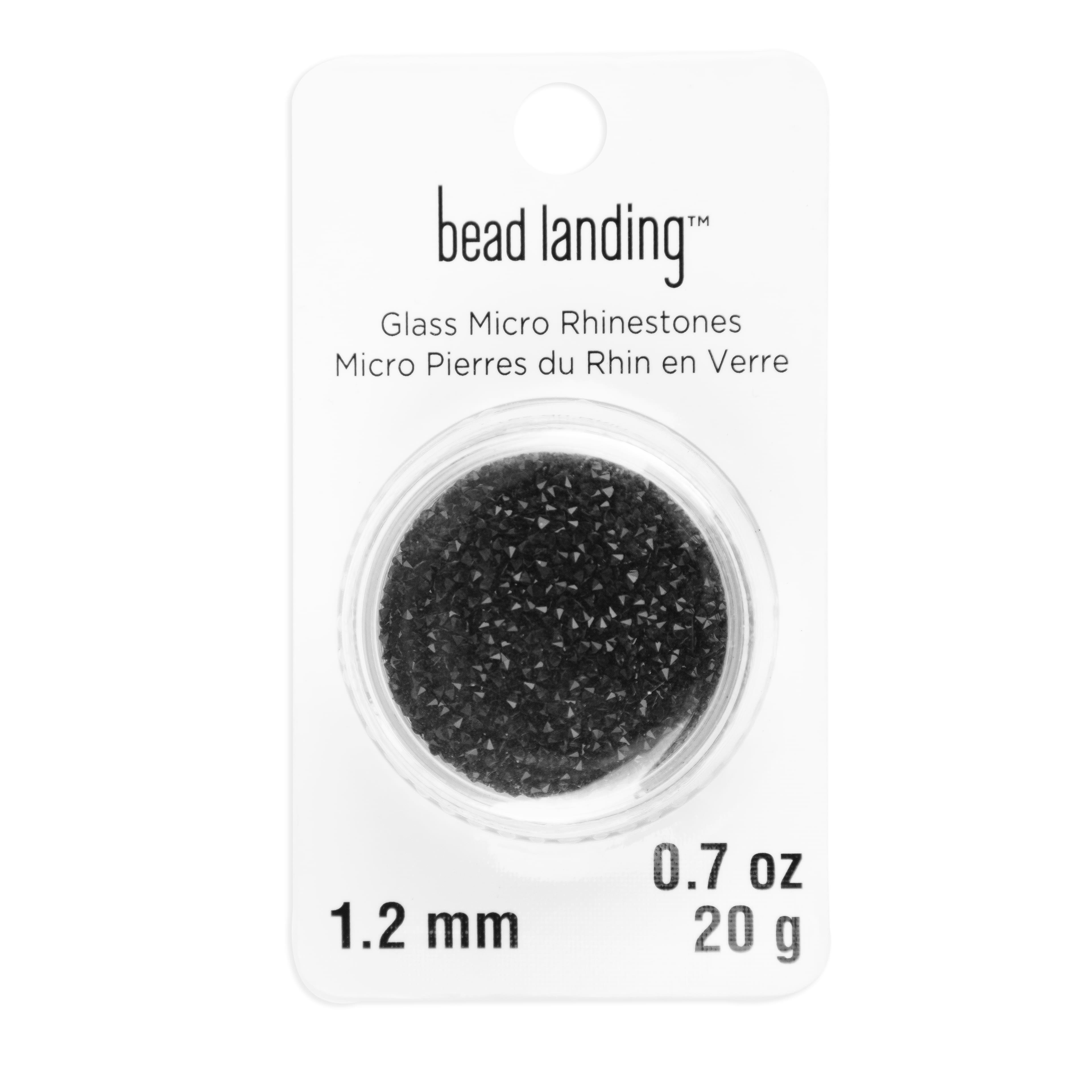 12 Pack: 1.2mm Glass Micro Rhinestones by Bead Landing™, 0.7oz.