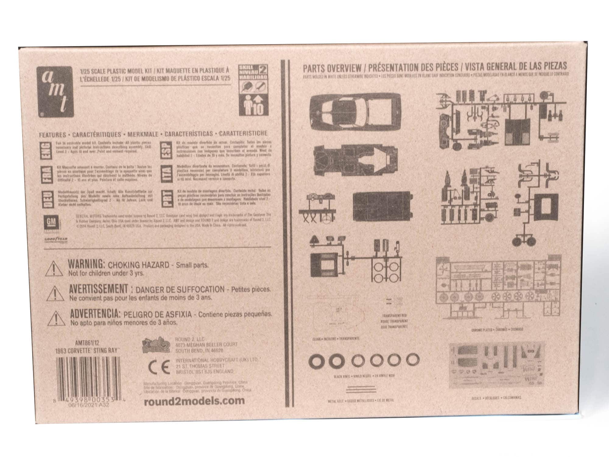 AMT® 1963 Chevy Corvette® Sting Ray™ 1:25 Scale Model Kit