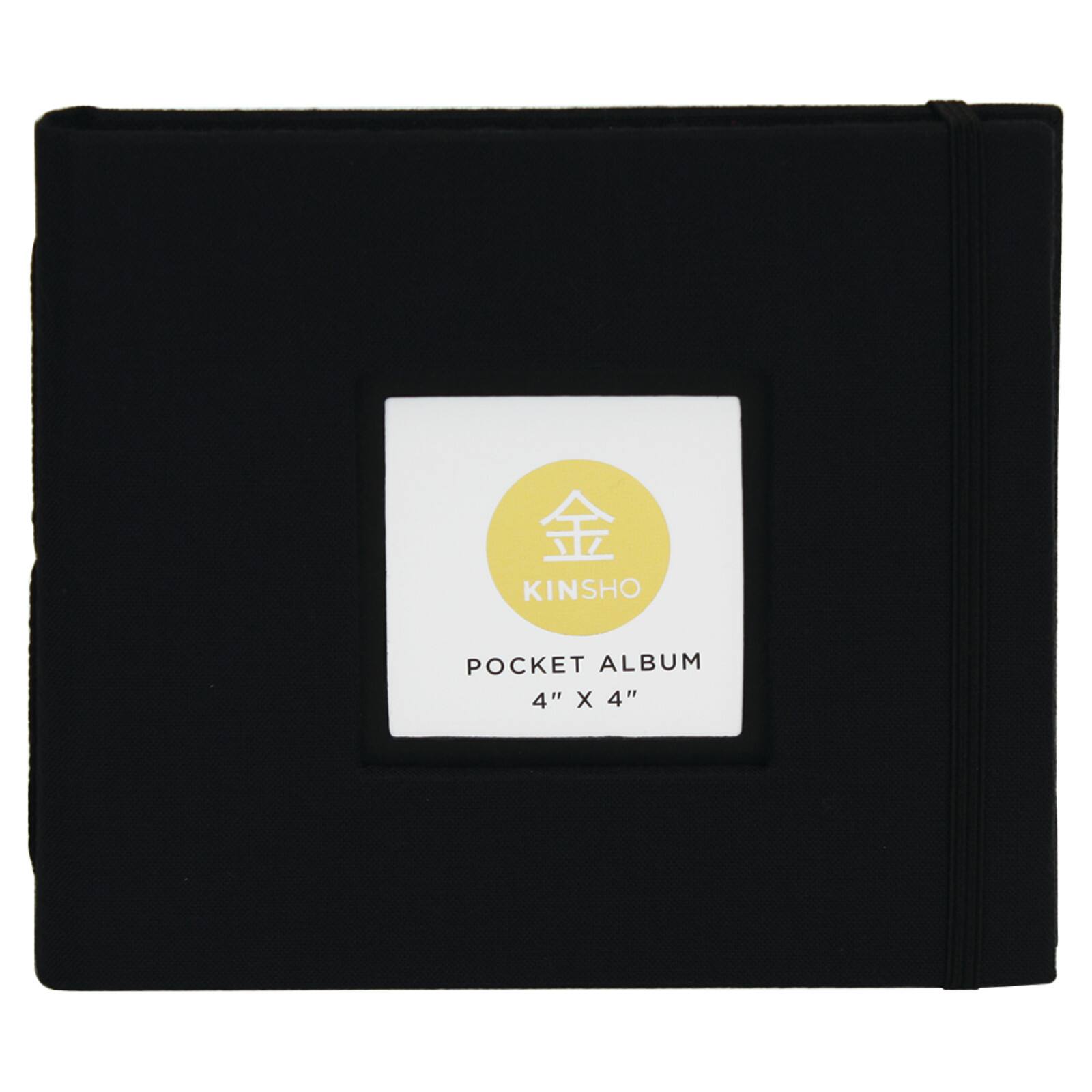 KINSHO Black Pocket Album, 4&#x22; x 4&#x22;