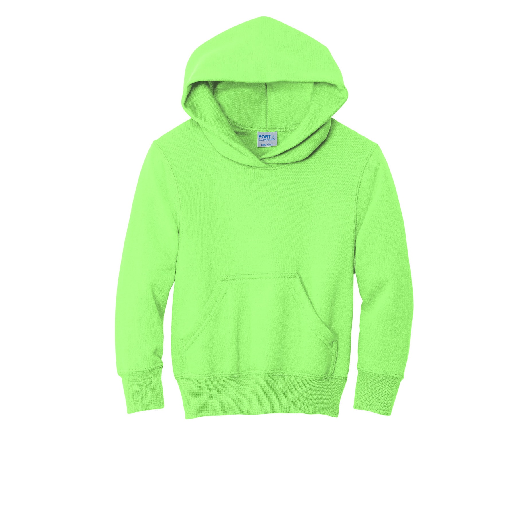 Port & Company® Youth Neon Fleece Pullover Hooded Sweatshirt