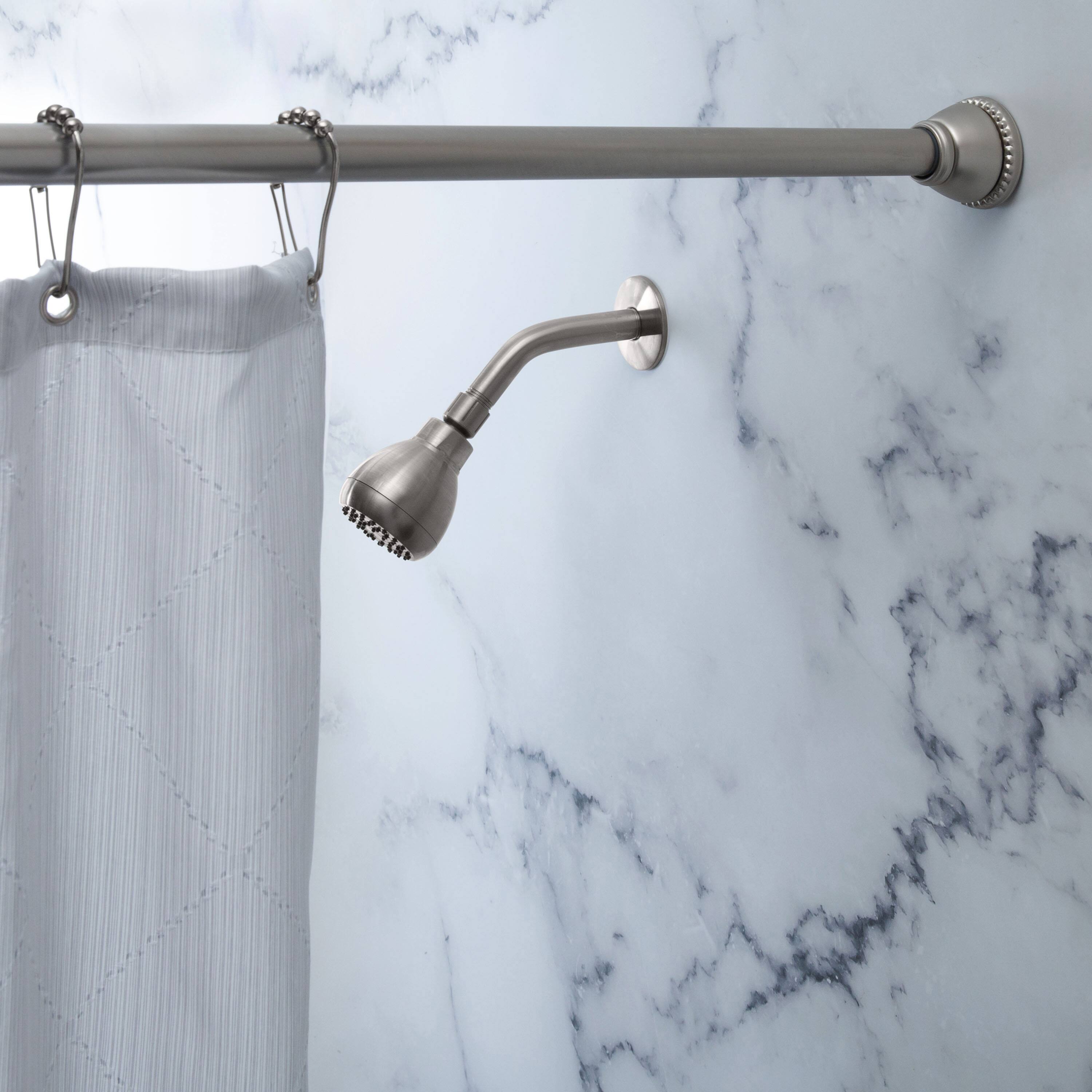 Bath Bliss Satin Nickel Tension Shower Rod