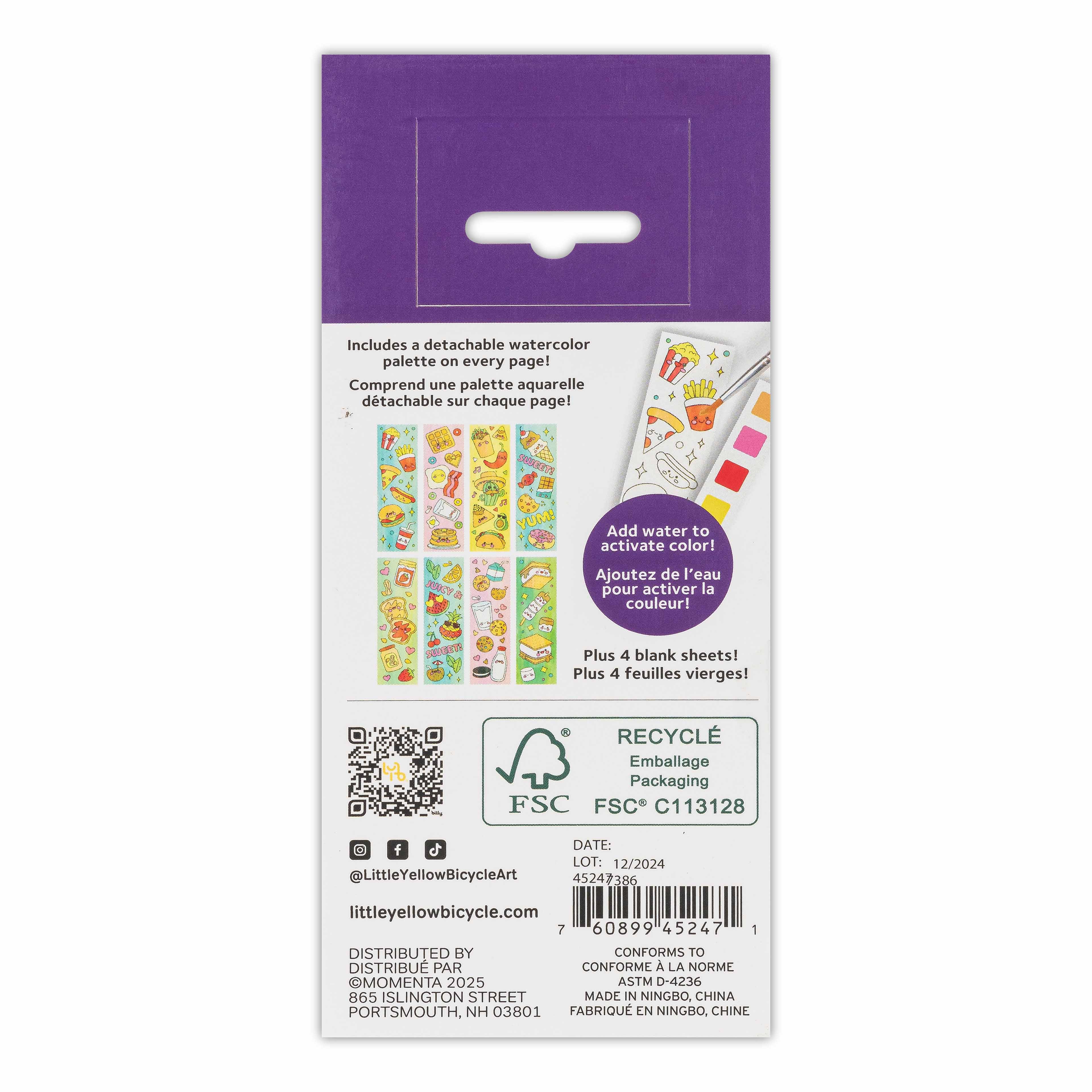 Little Yellow Bicycle® Food Fun Watercolour Bookmarks Kit