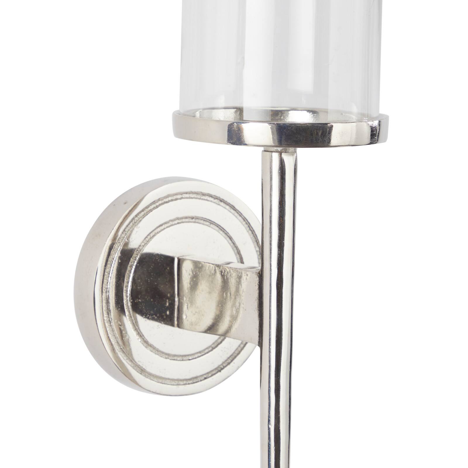 Silver Aluminum Modern Wall Sconce, 6&#x22; x 7&#x22; x 23&#x22;